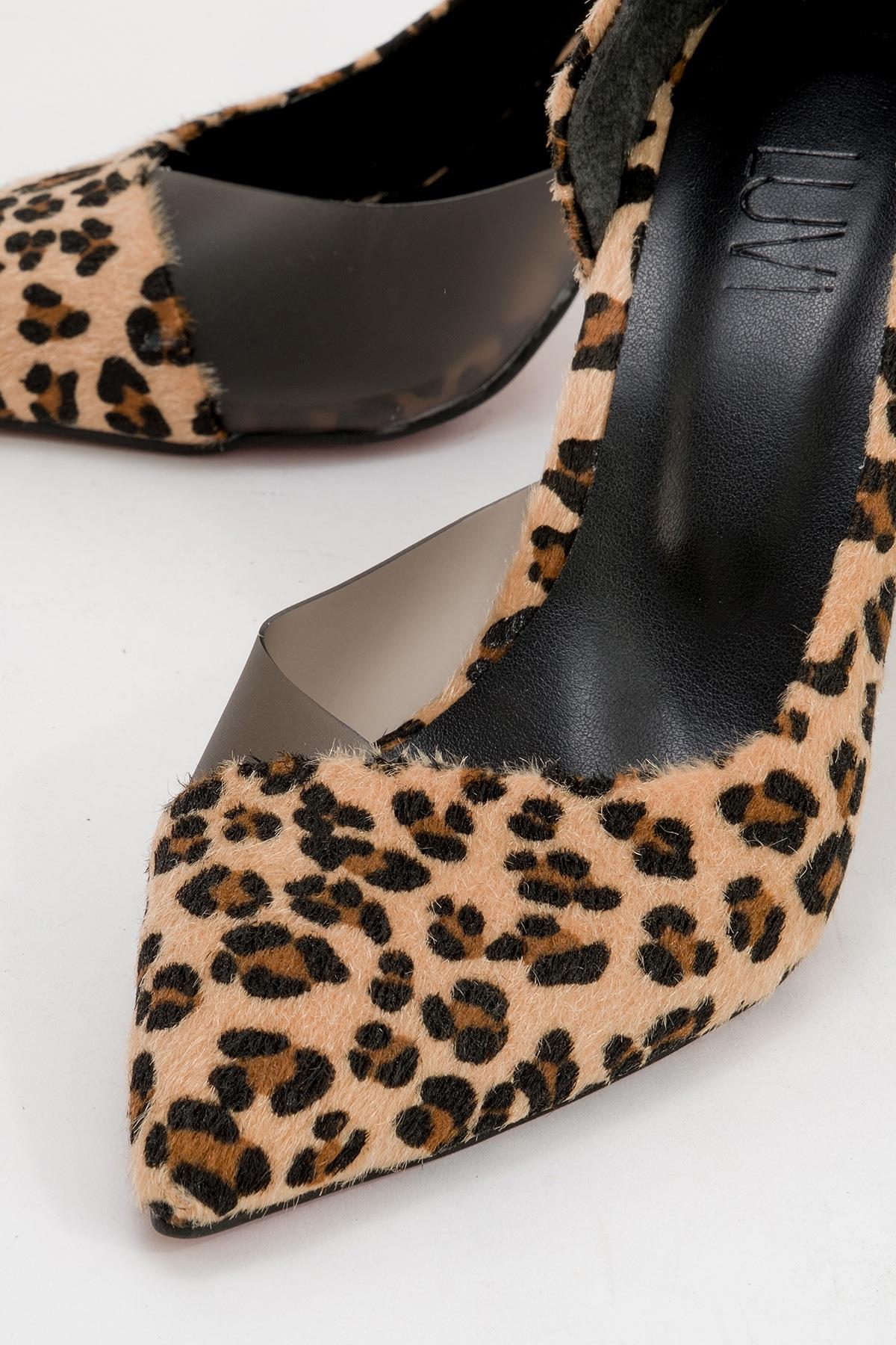 Ursula - Zapatos de tacón de aguja con punta de leopardo (Mujer)
