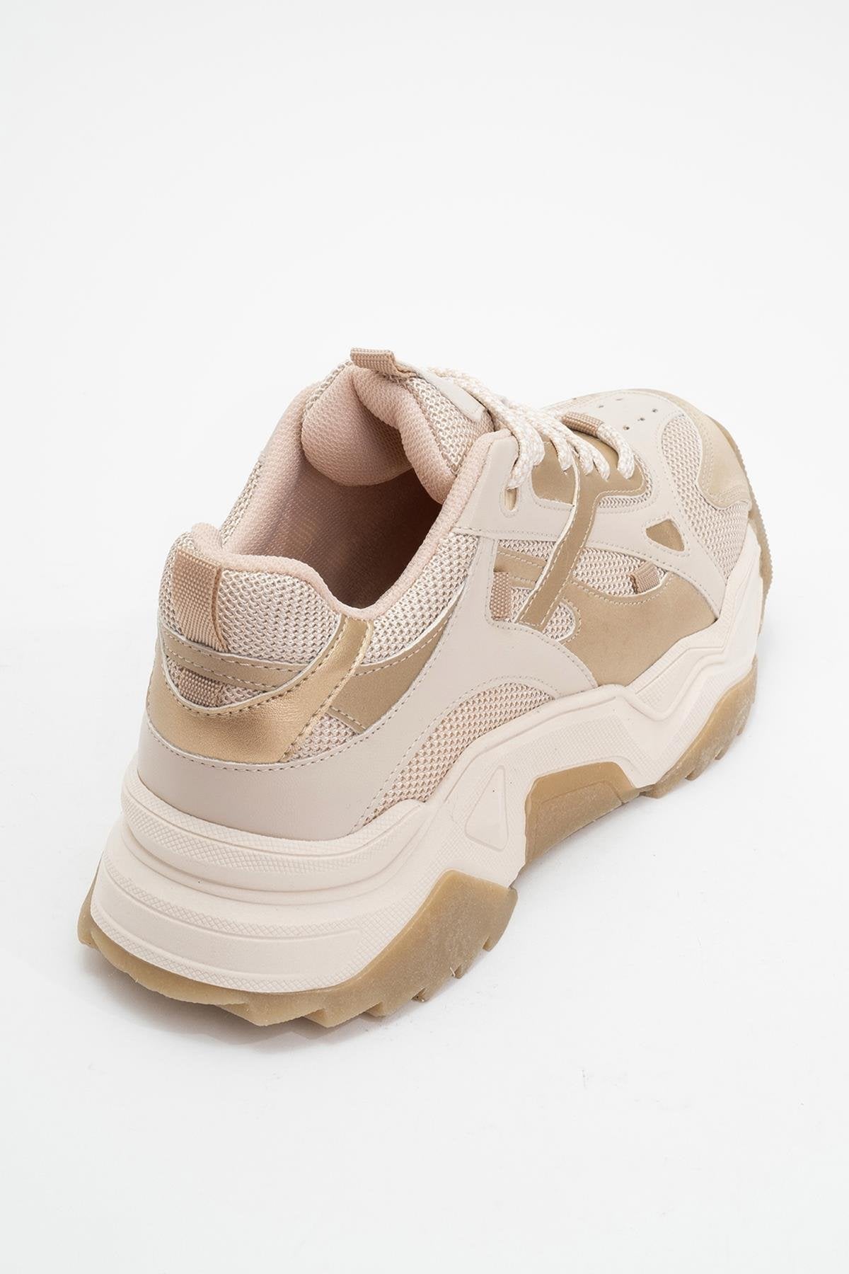 Lecce - Zapatillas de suela gruesa beige dorado (Mujer)