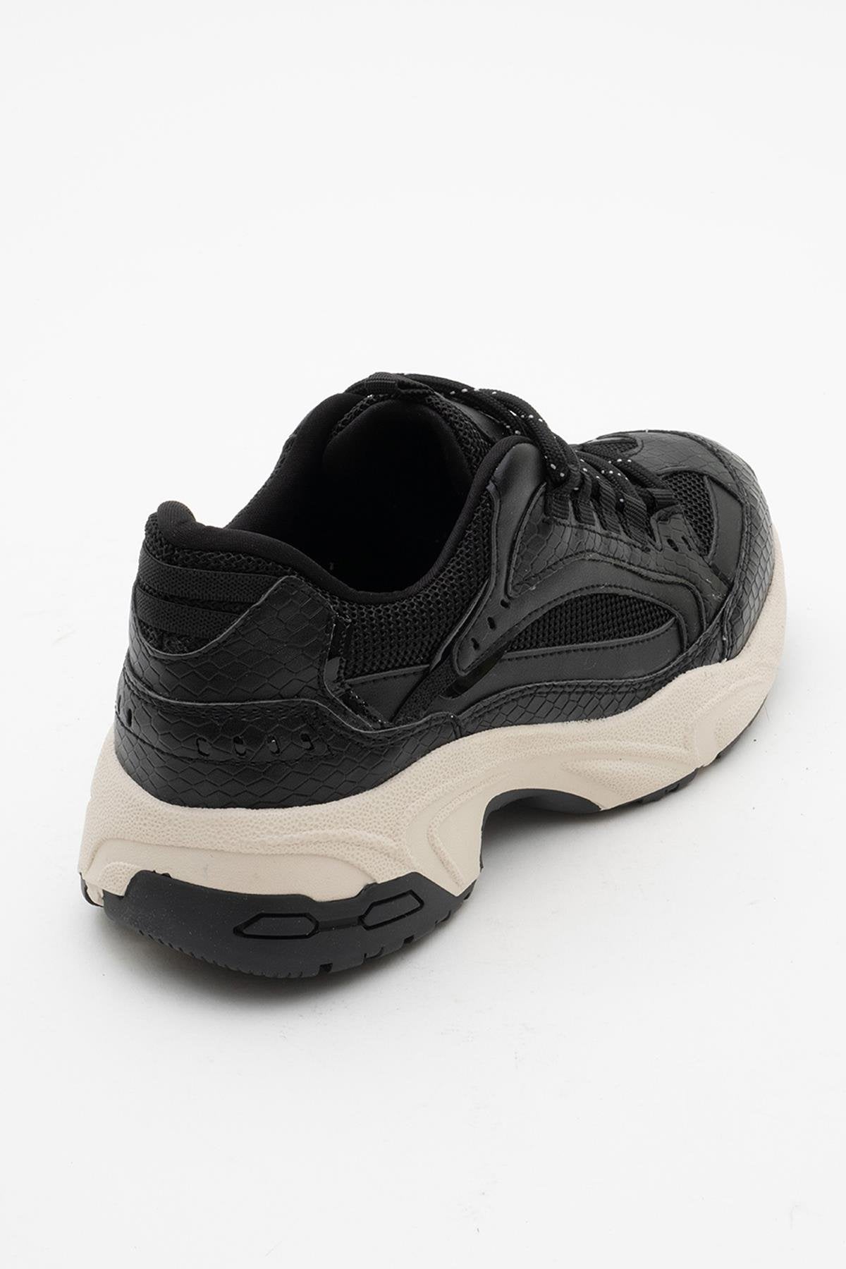 Bambi - Zapatillas de malla estampada negra (Mujer)