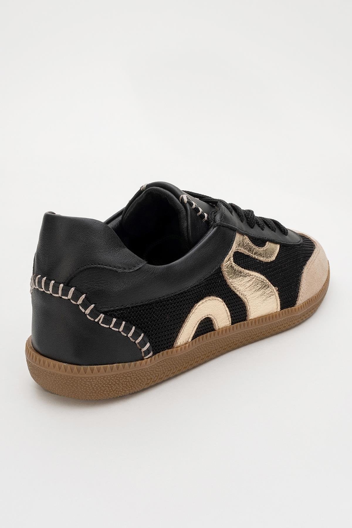 Perry - Zapatilla de piel genuina negra (Mujer)