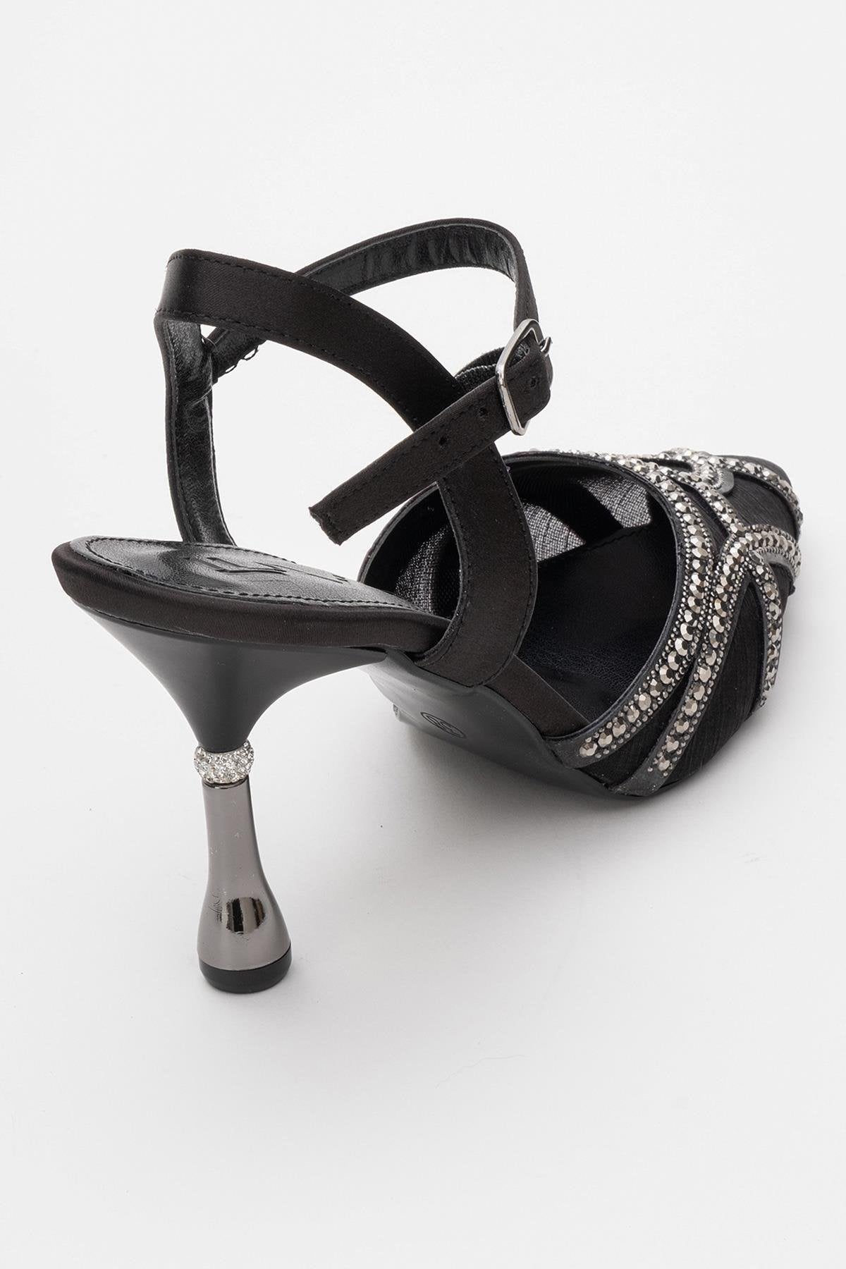 Volby - Zapatos de Tacón de Aguja con Adornos Negros (Mujer)