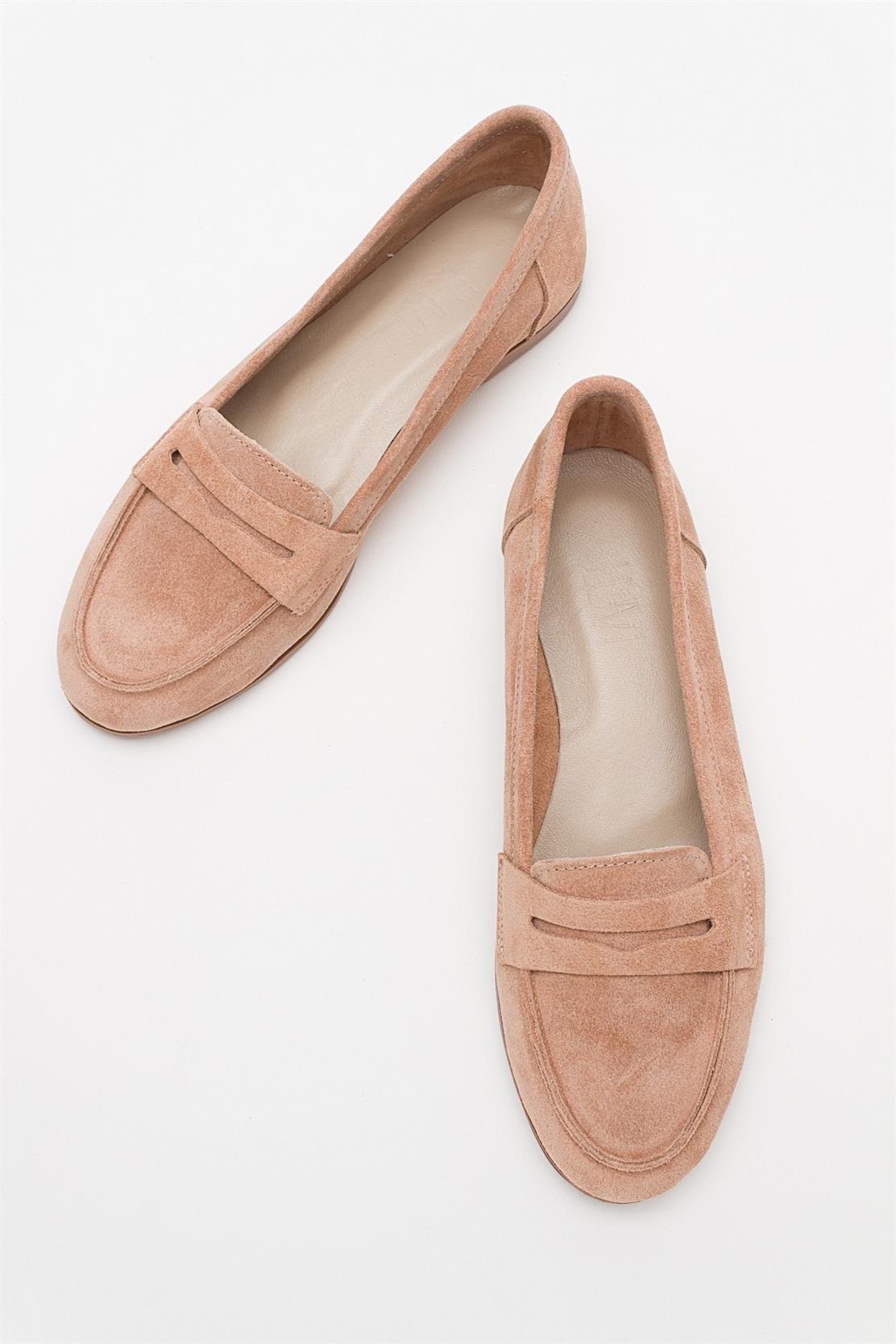 Dorothy - Camel Suede Leather Loafers