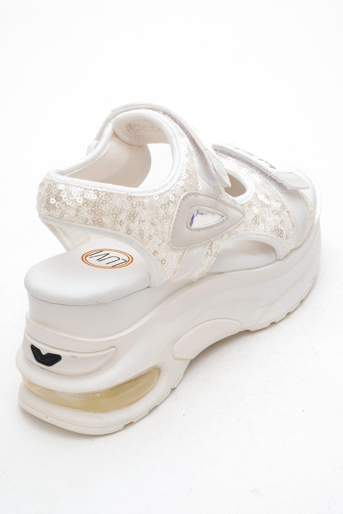 Arthur - Sandalia deportiva de plataforma con tira Off White (Mujer)