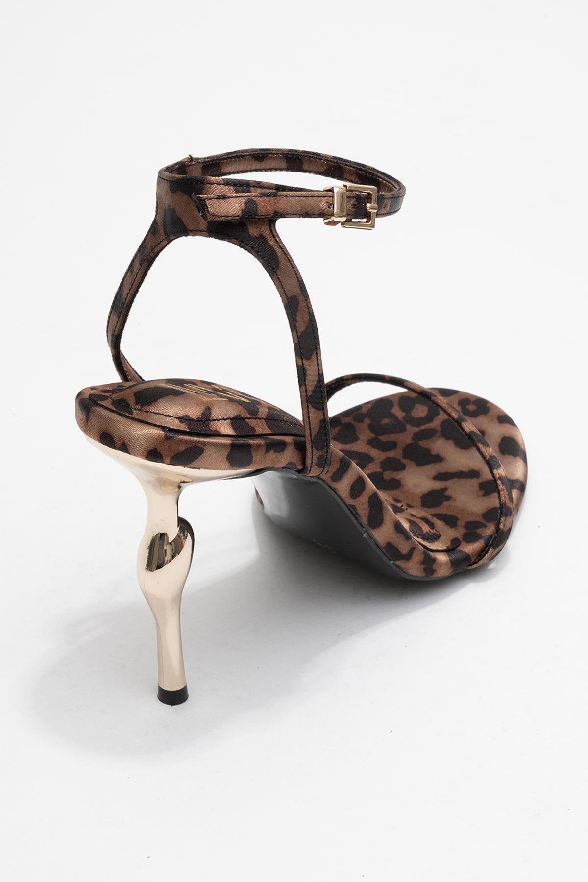 Jasmin - Zapatos de tacón de aguja de banda única con estampado negro/amarillo (Mujer)