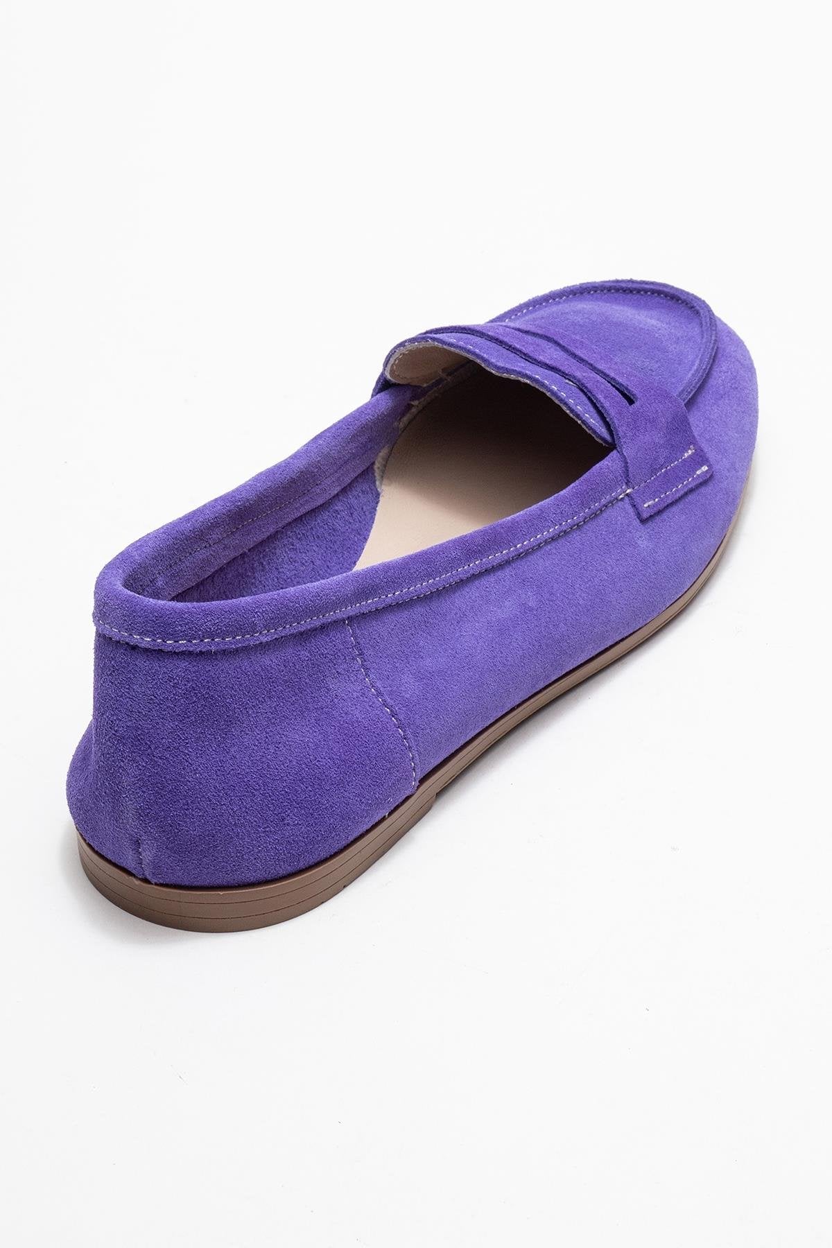 Dorothy - Mocasines de piel de ante color lila