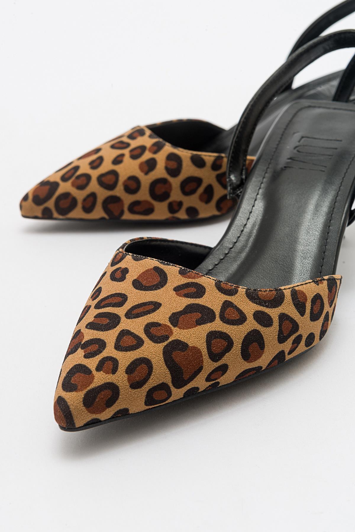 Over - Zapatilla de tacón de punta con estampado de leopardo (Mujer)