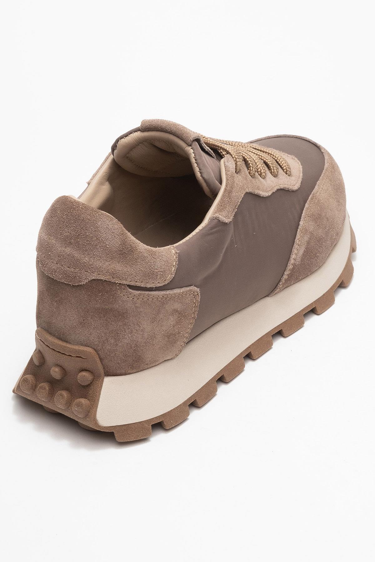 Amanda - Zapatillas de cuero marrón claro (Mujer)