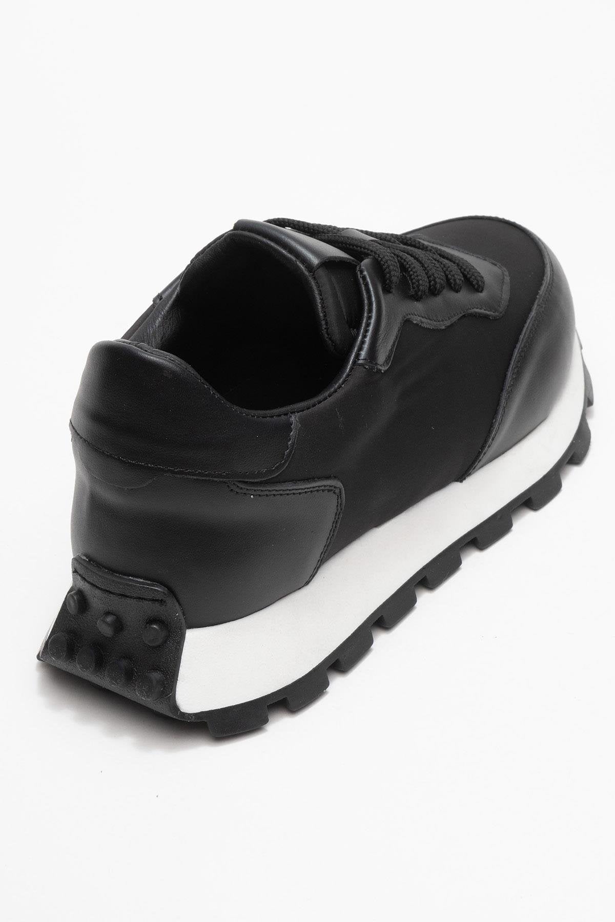 Amanda - Zapatillas de cuero negras (Mujer)