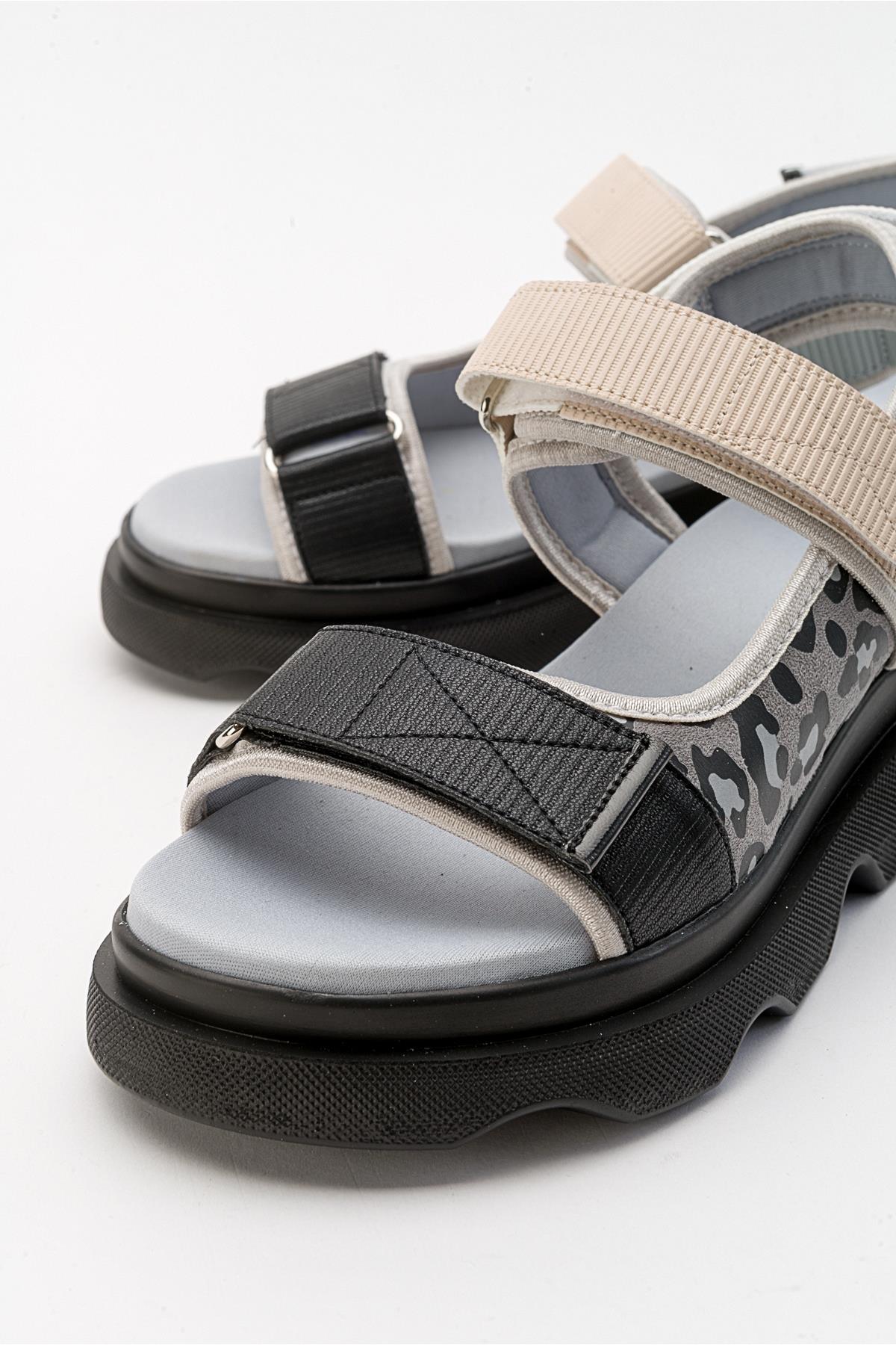 Tedy - Sandalia de velcro gris (Mujer)