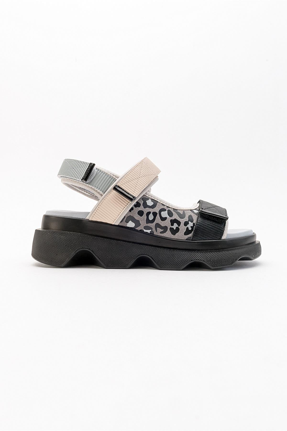 Tedy - Sandalia de velcro gris (Mujer)