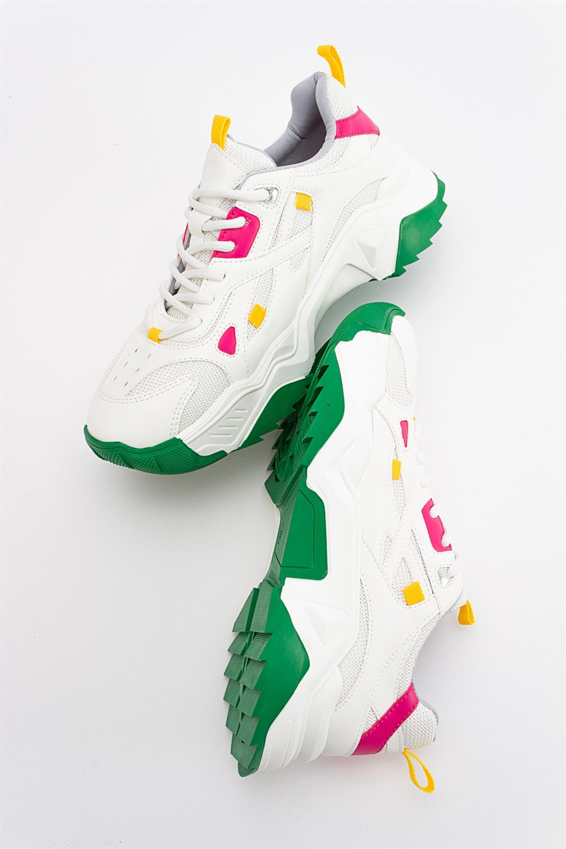 Lecce - Zapatillas Blanco Verde Multicolor (Mujer)