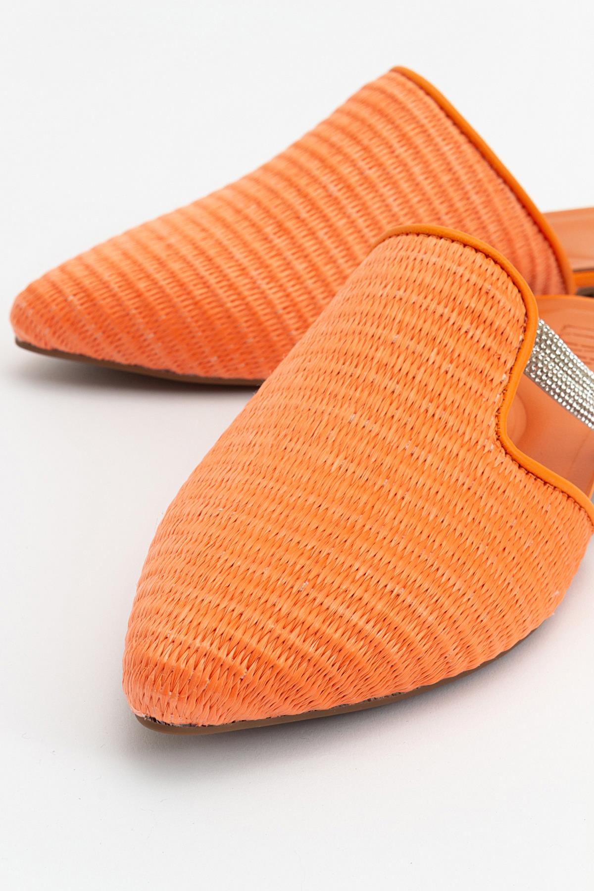 Pesa - Pantuflas naranjas tejidas (Mujer)