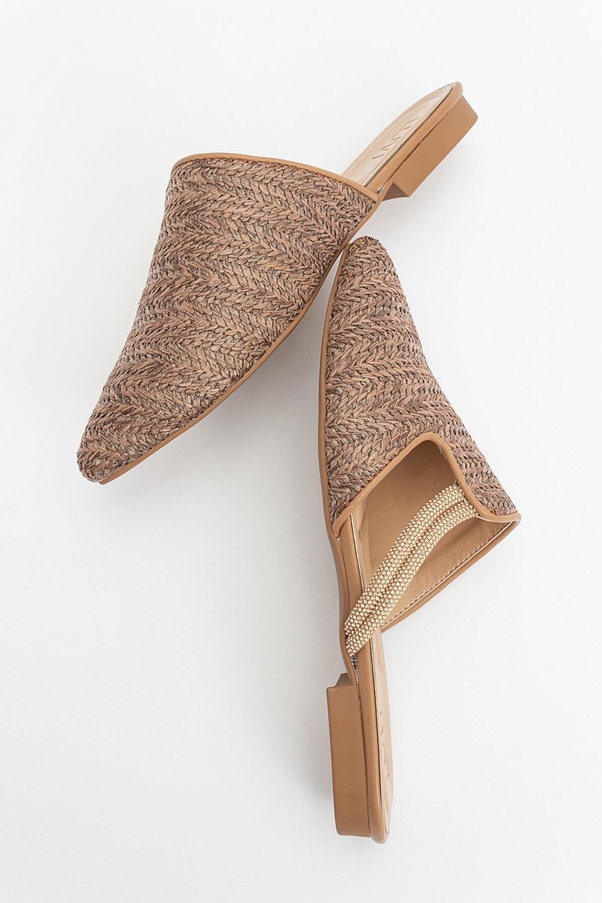 Pesa - Pantuflas Marrones Tejidas (Mujer)