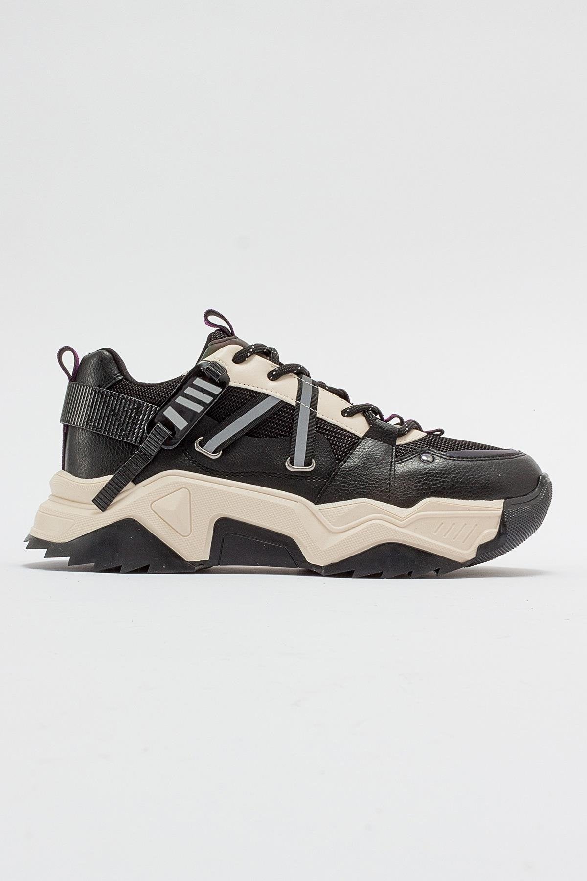 Maggie - Zapatillas deportivas negras y moradas (mujer)