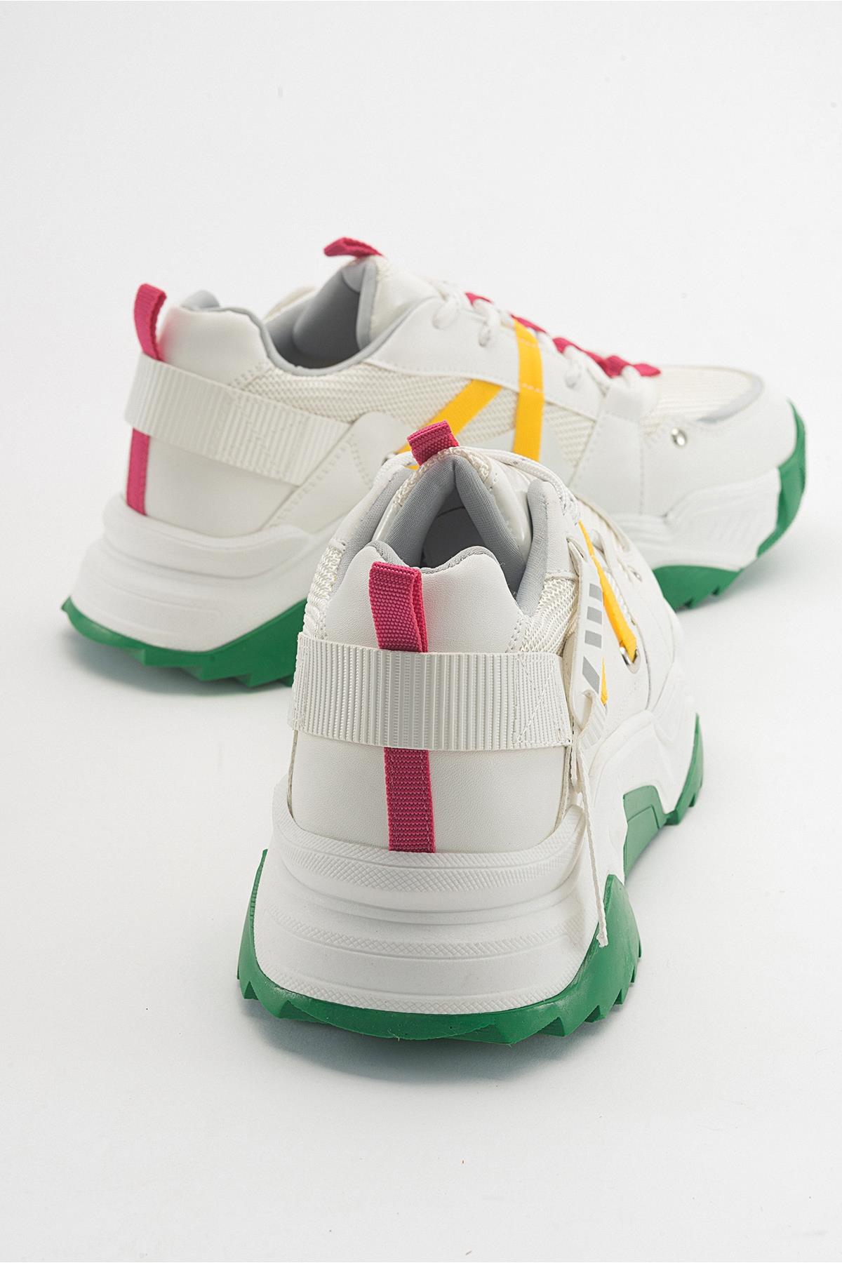 Maggie - Zapatillas deportivas blancas fucsia (mujer)
