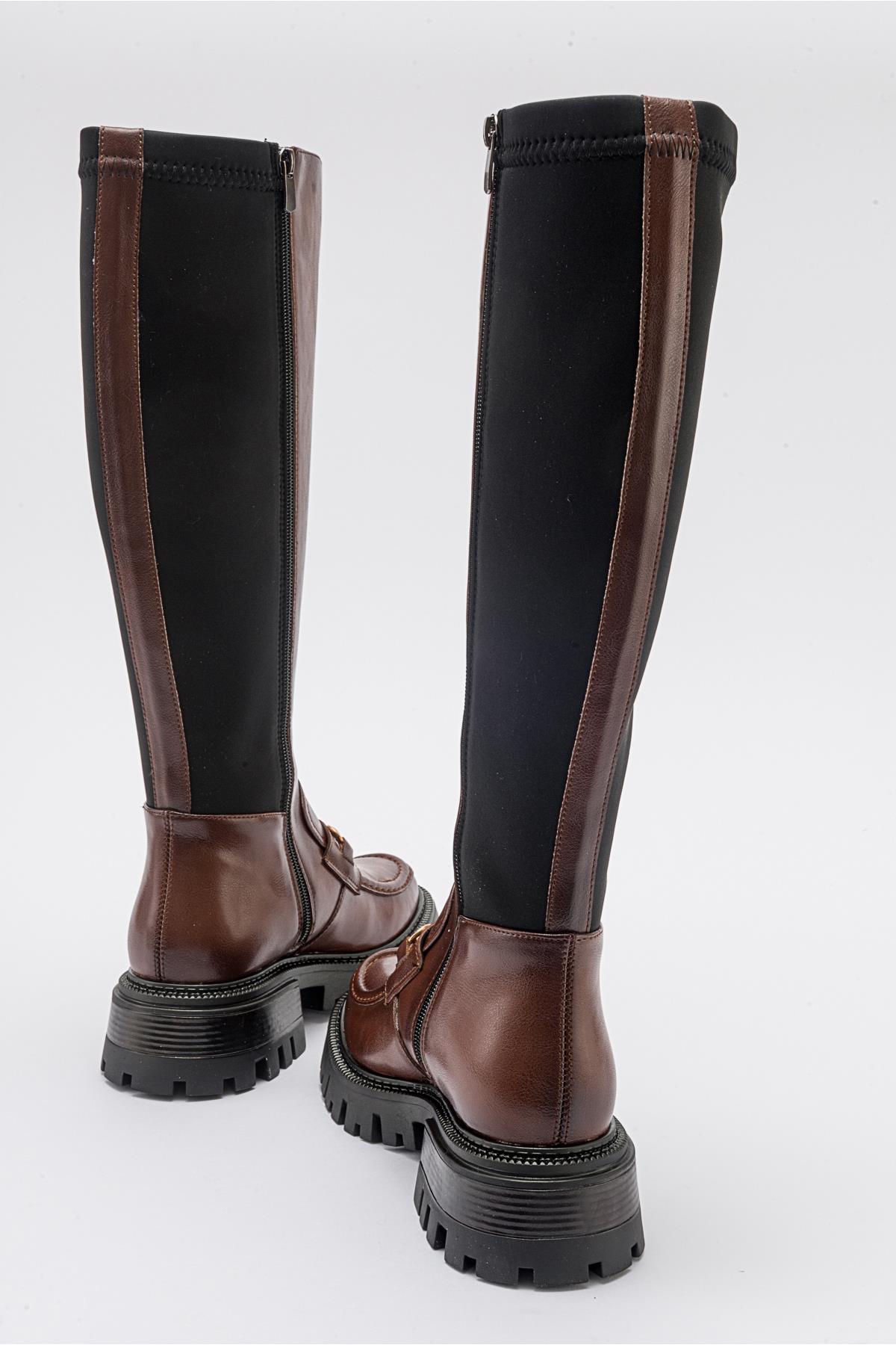 Chapel - Bota elástica con hebilla Coñac (Mujer)