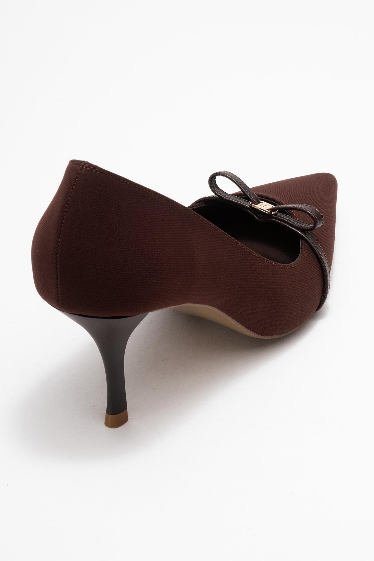 Annie - Zapato de tacón con lazo marrón (Mujer)