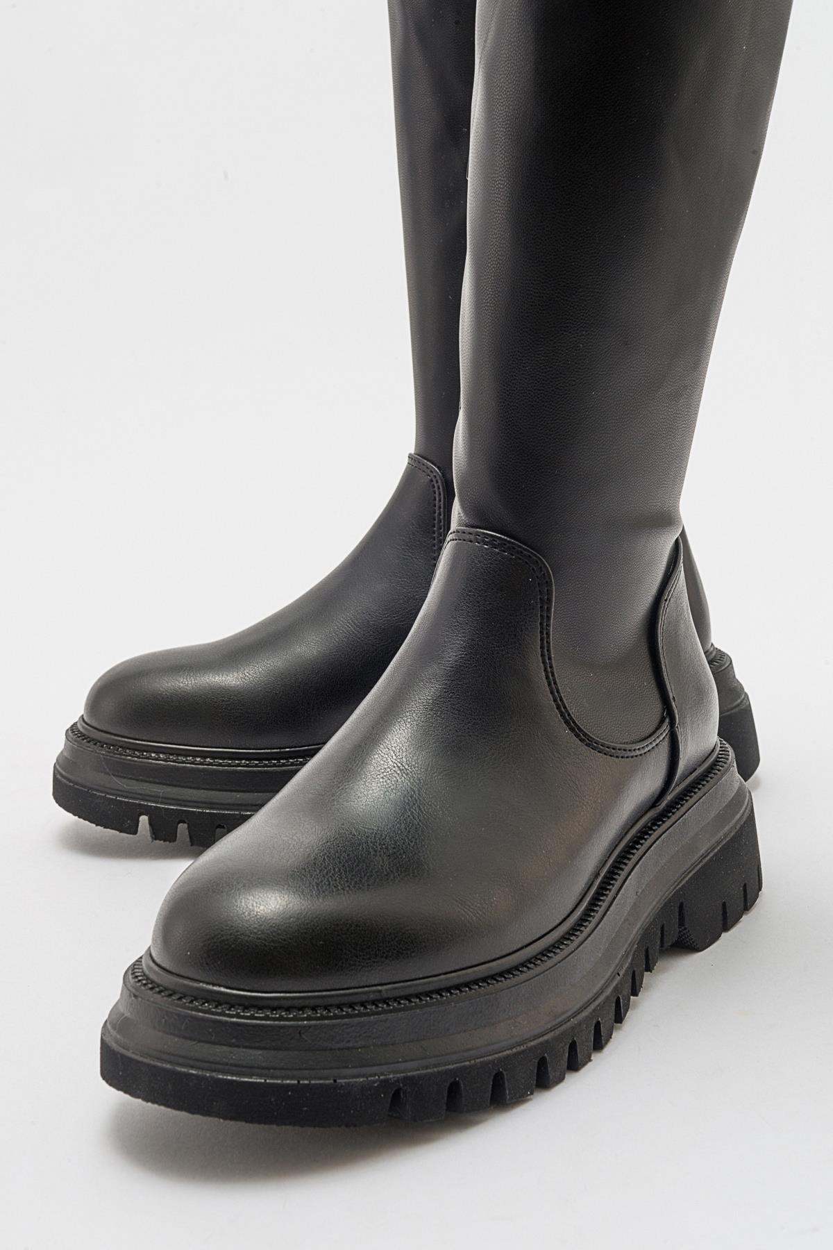 Henin - Bota elástica negra (Mujer)