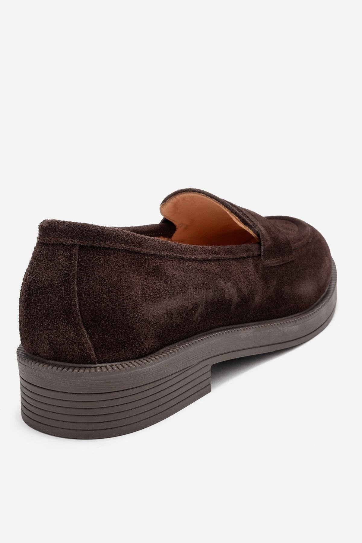 Bree - Mocasines de plataforma de cuero marrón (mujer)