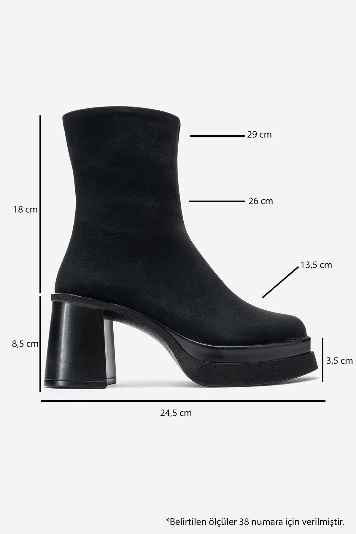 Valen - Bota de tacón de plataforma negra (mujer)