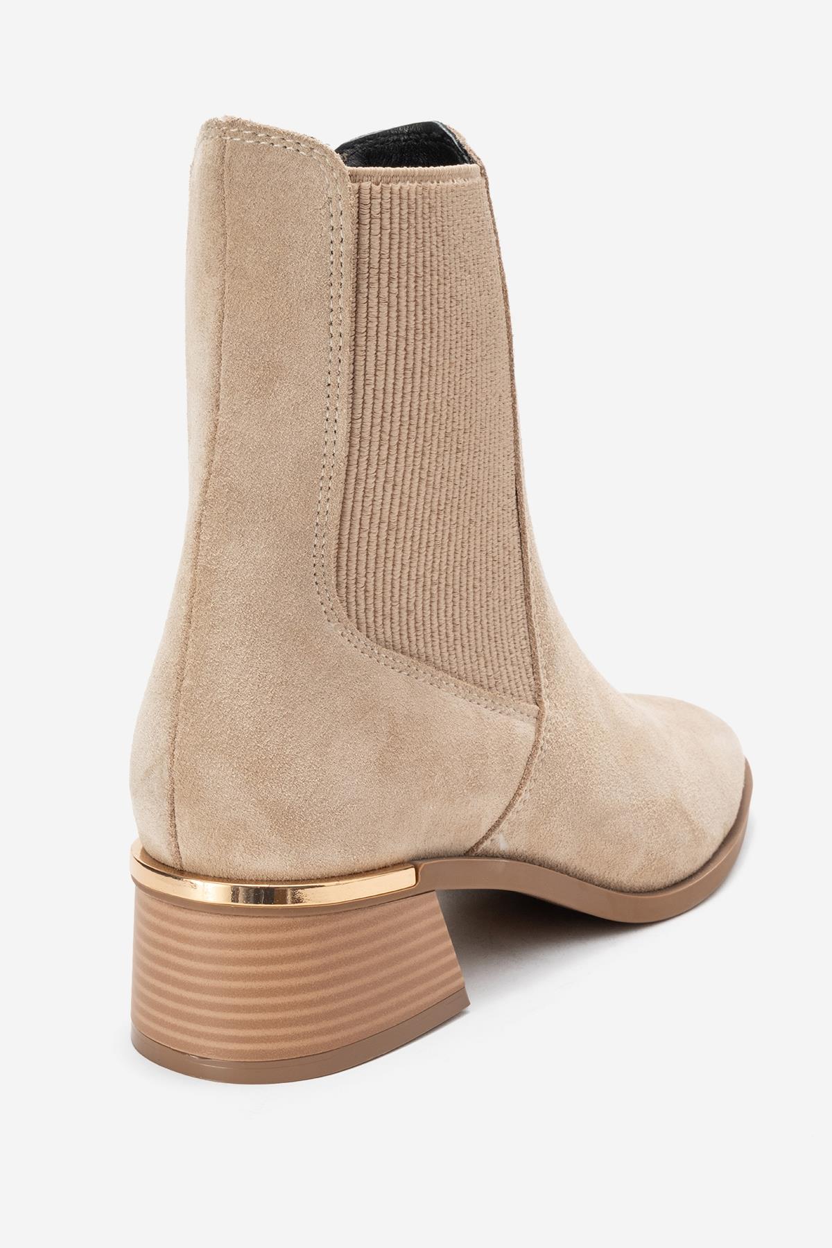 Botín Chelsea de Ante Beige Neiva (Mujer)
