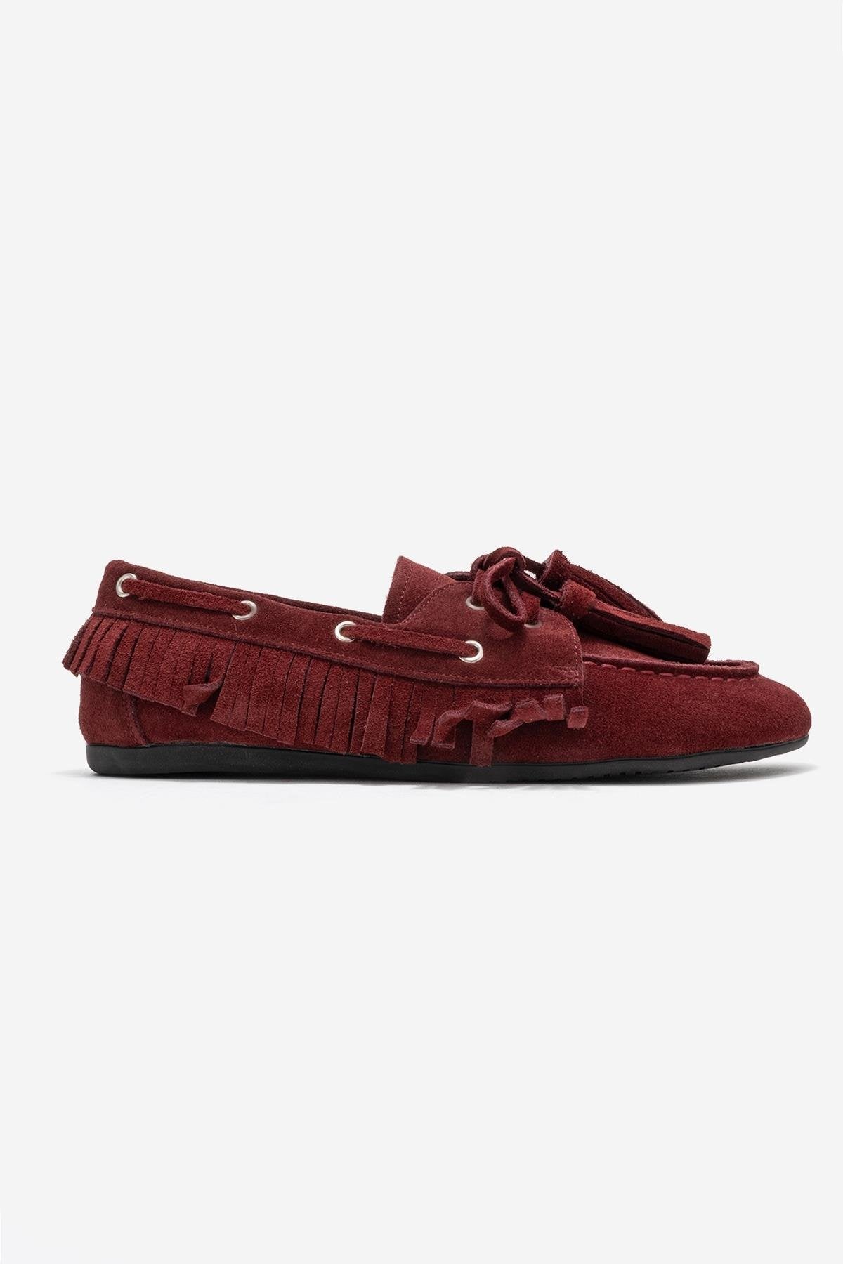 Fenora - Mocasín con borla de ante burdeos (Mujer)