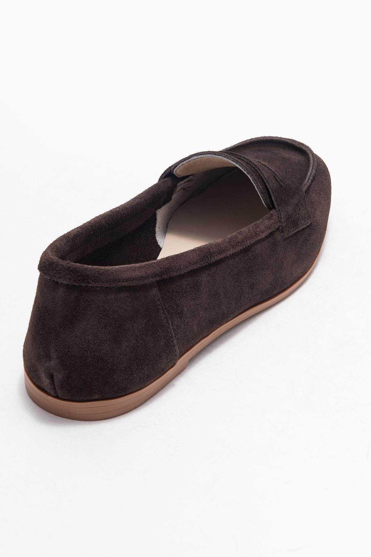 Dorothy - Coffee Suede Leather Loafers