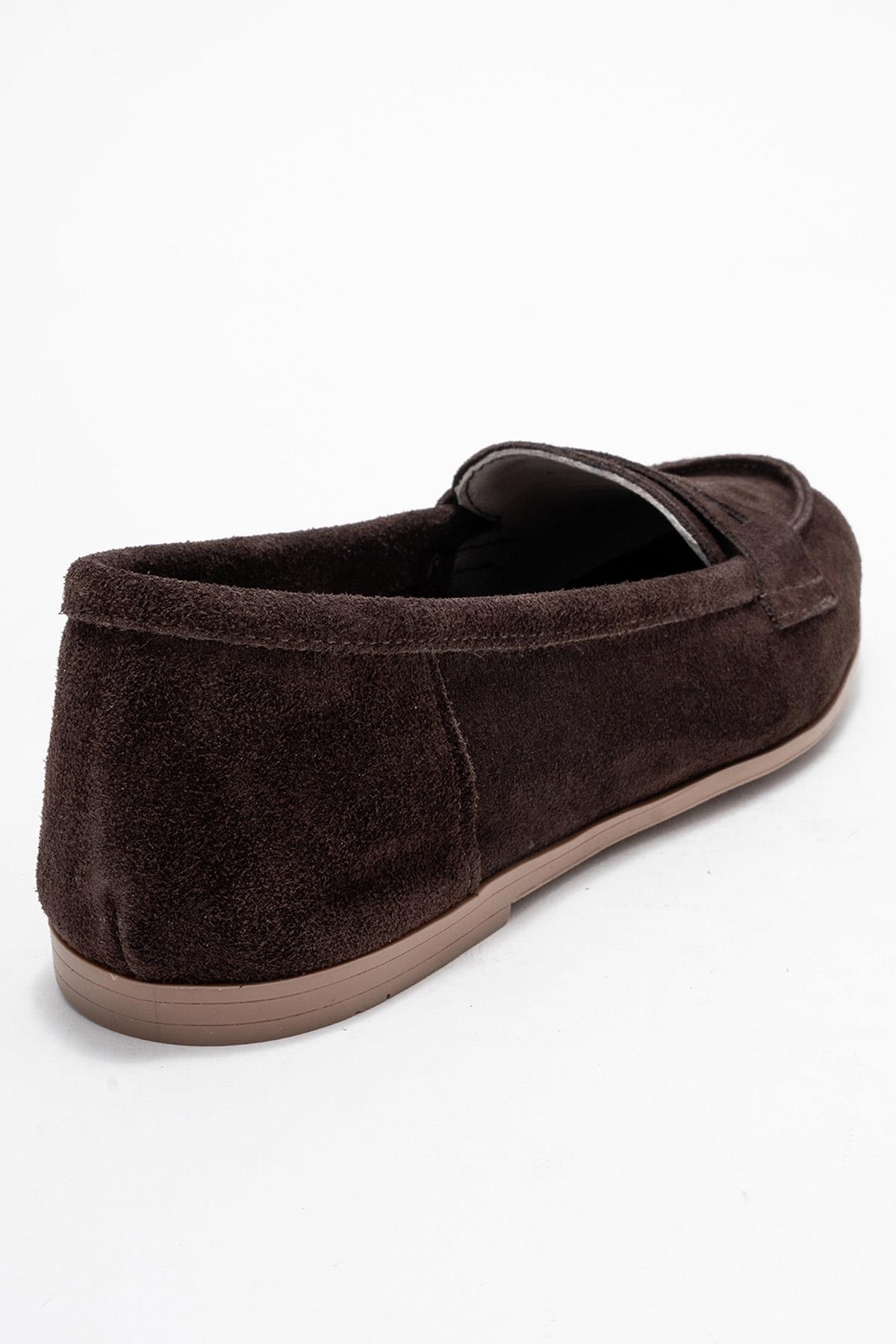 Dorothy - Wood Suede Leather Loafers