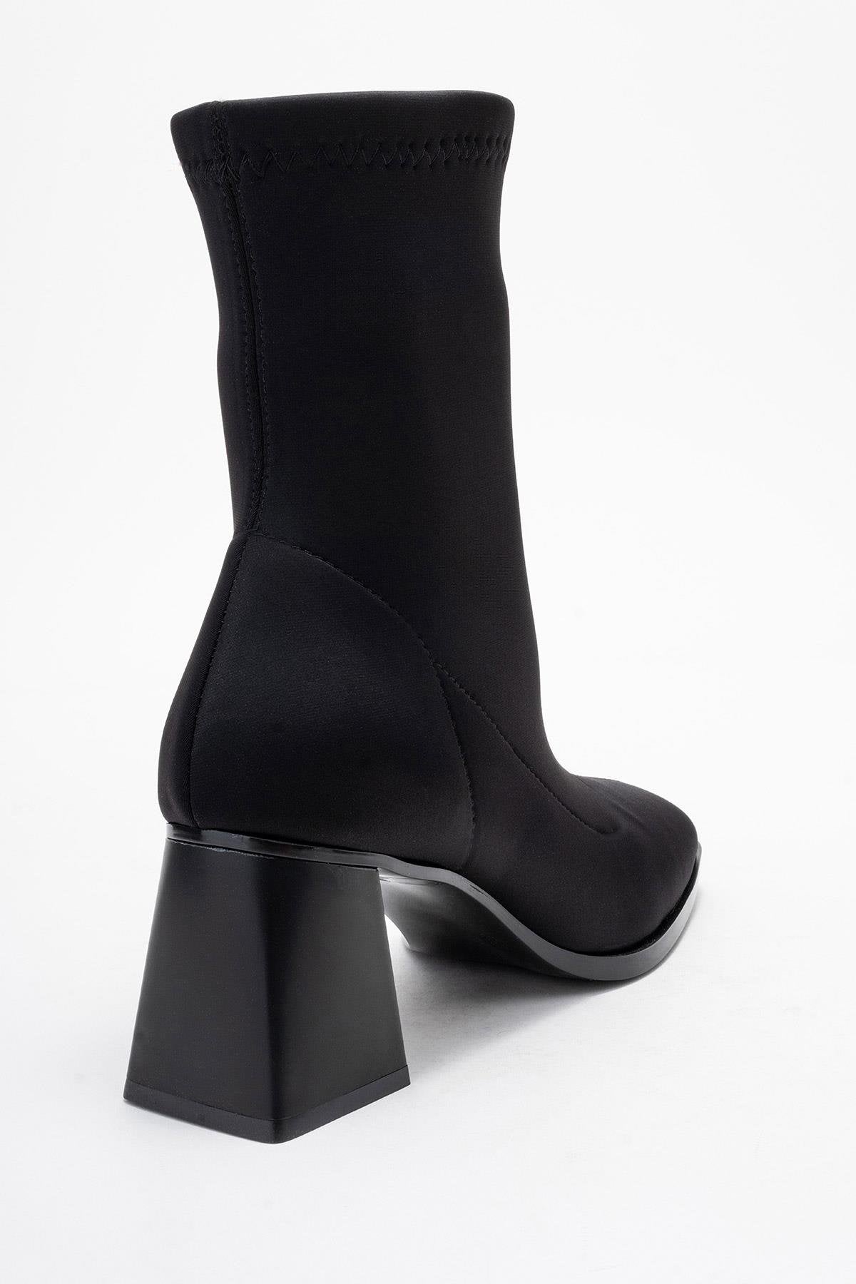 Plesa - Botín de tacón de bloque Scuba negro (mujer)