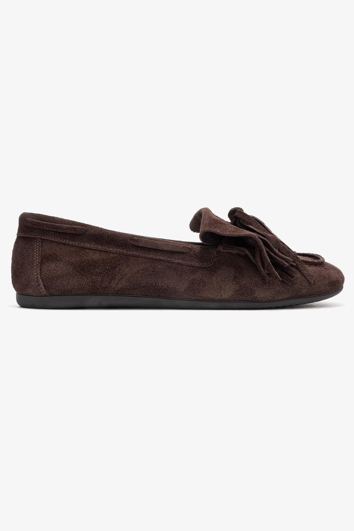 Axeli - Mocasín de borlas de ante marrón (Mujer)