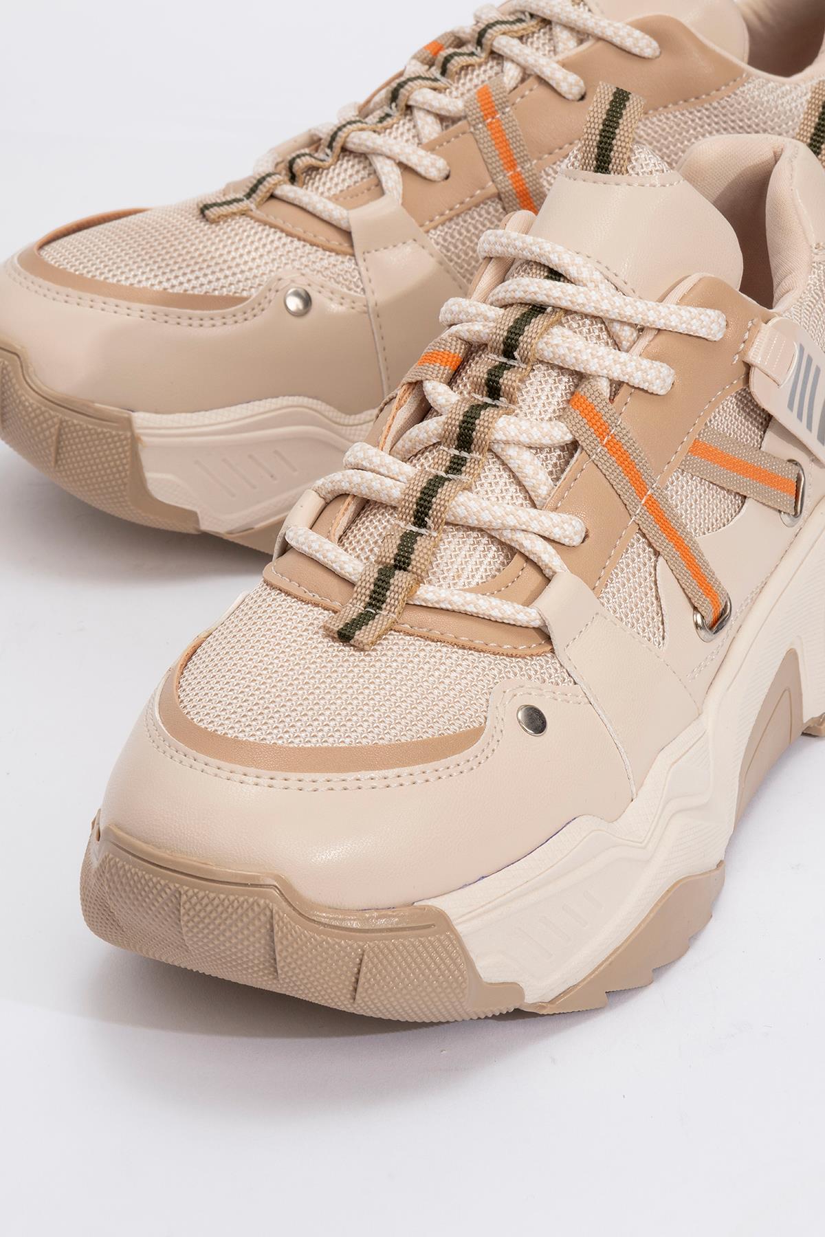 Maggie - Zapatillas deportivas beige (mujer)