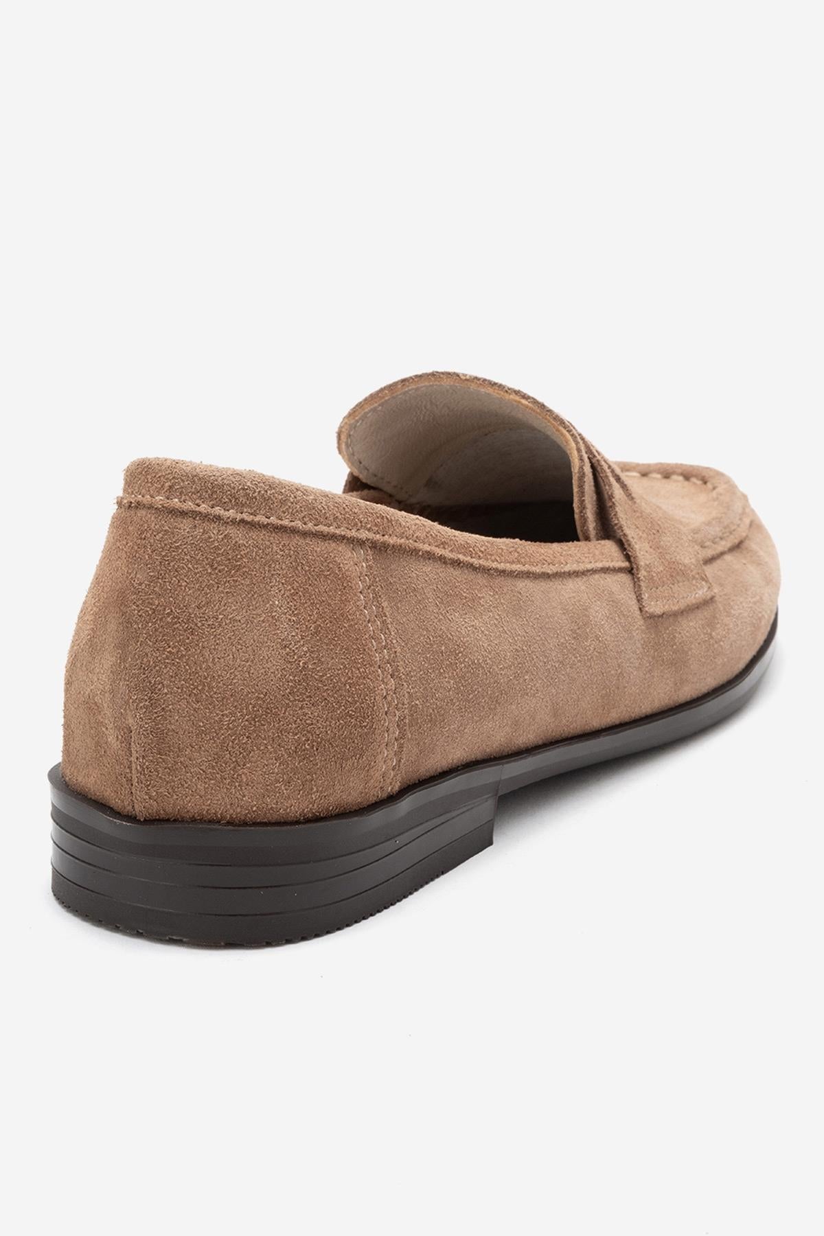 Valia - Mocasín de cuero de gamuza coñac (mujer)