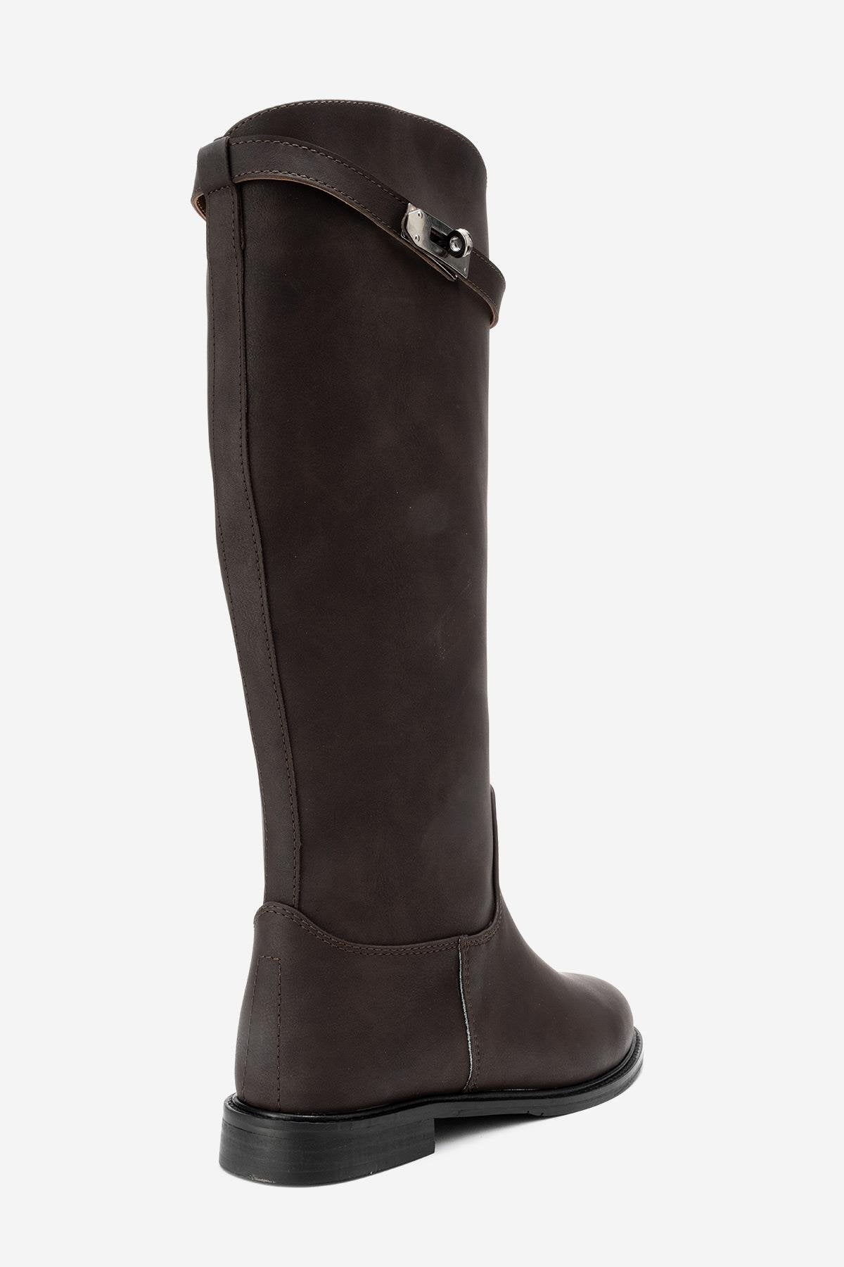 Bota de montar Yoko de nobuk marrón (Mujer)