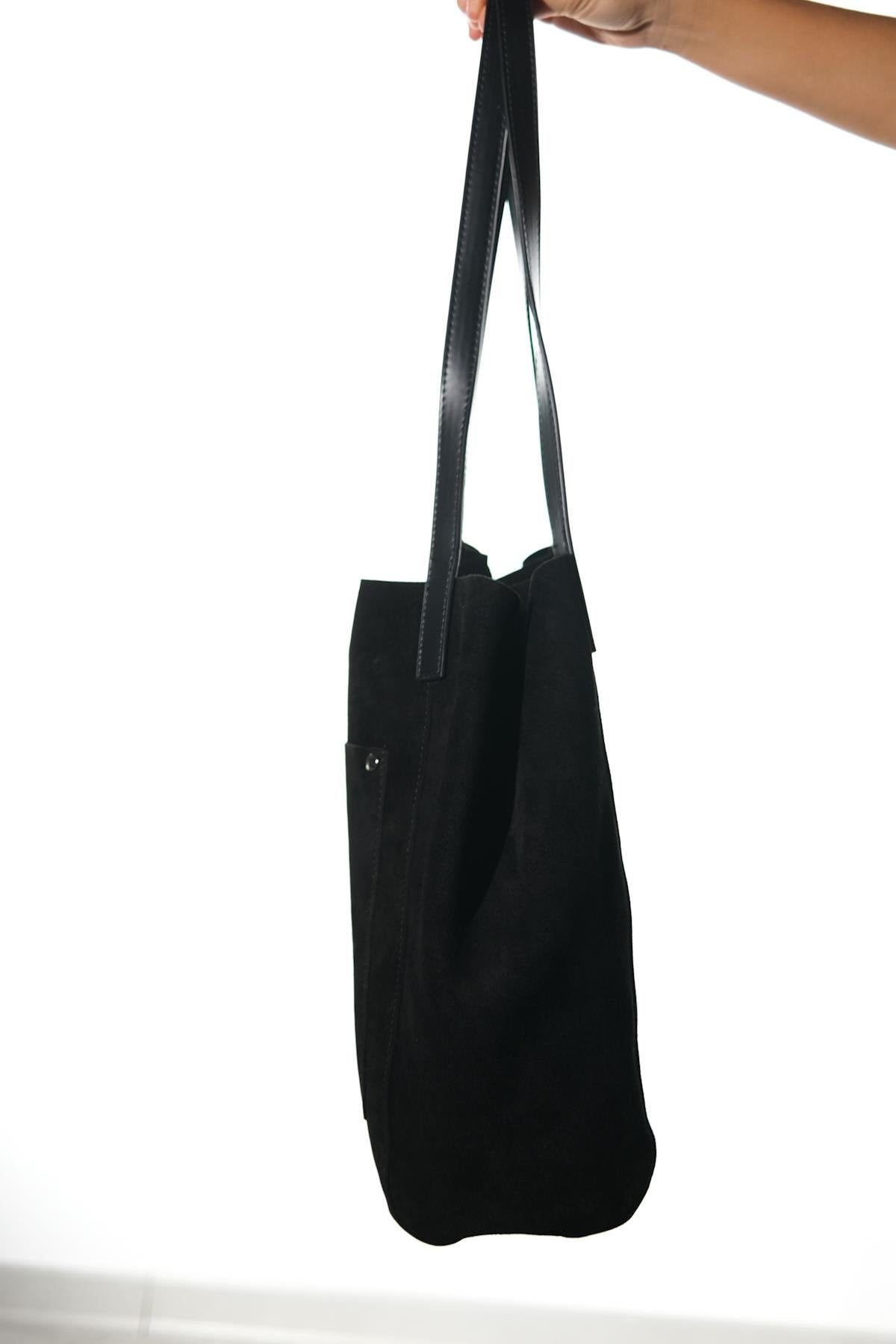 Alfred - Bolso de Hombro de Ante Negro (Mujer)