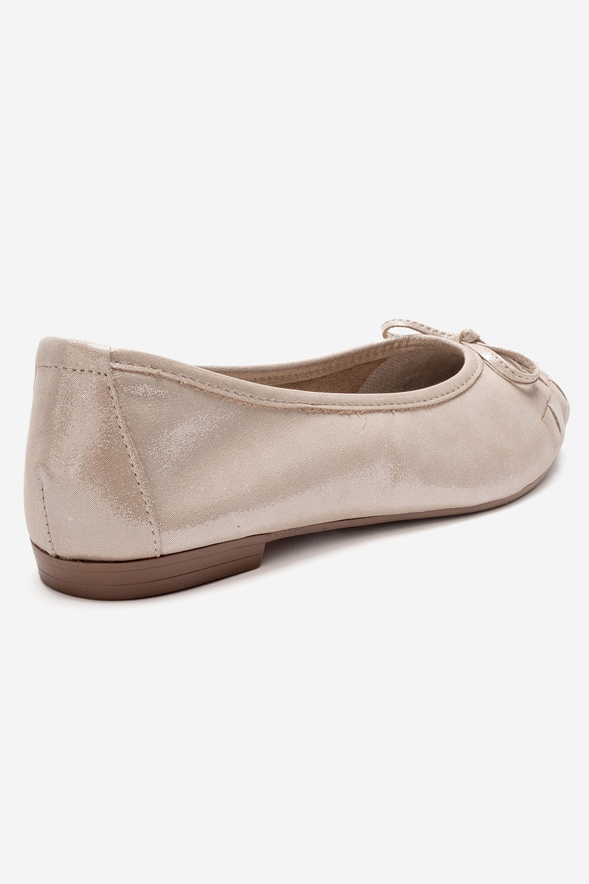 03 - Beige Genuine Leather Ballet Flat (Women)