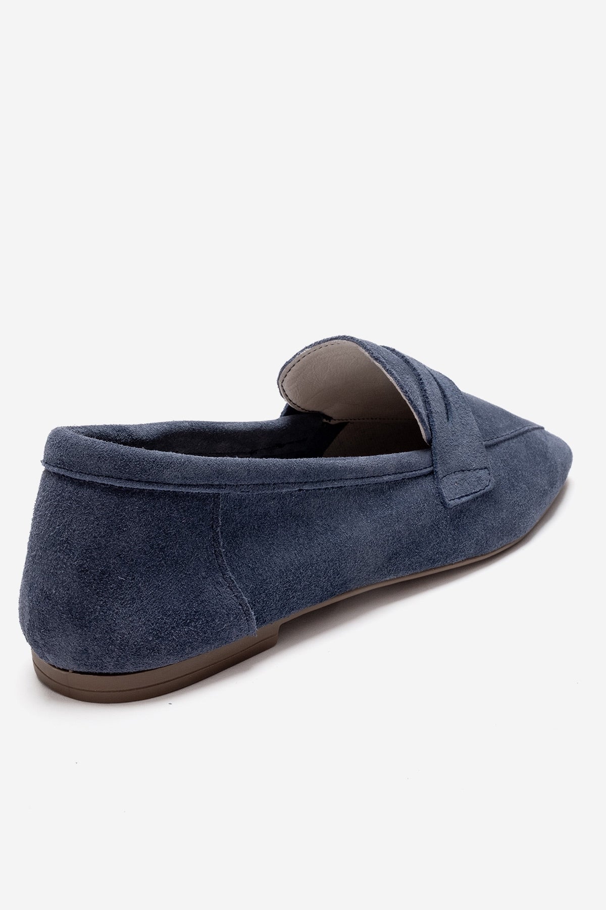 Morne - Mocasín de cuero genuino azul marino (mujer)