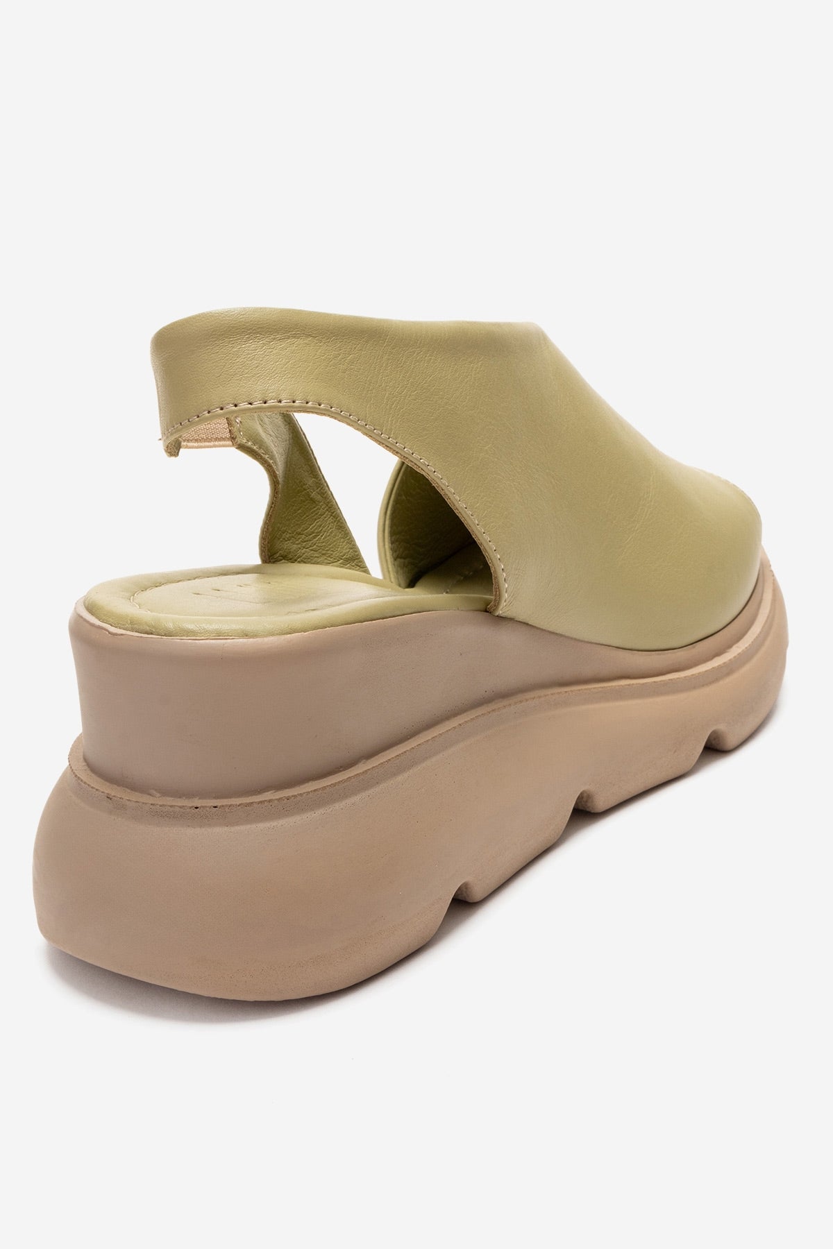 Agusto - Green Leather Platform Sandal (Women)