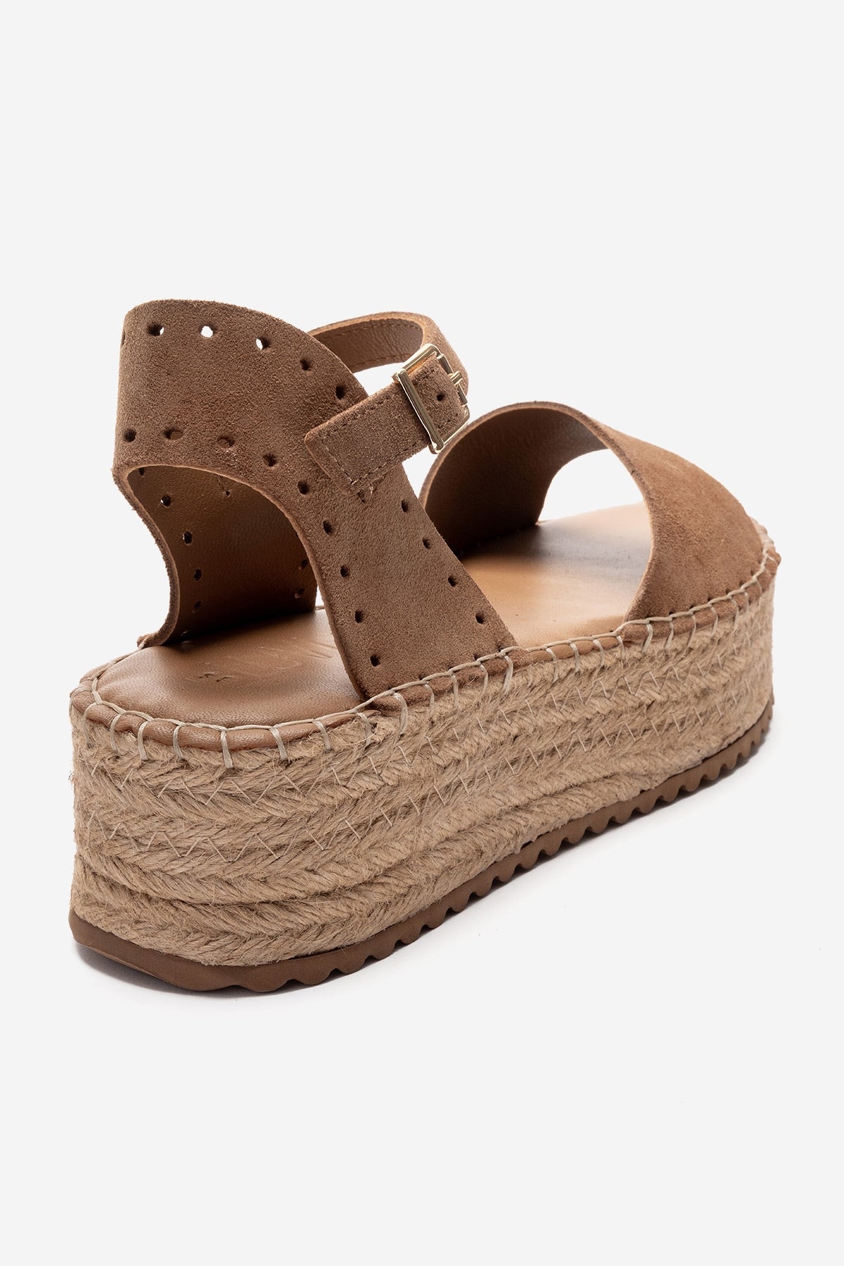 Serez - Taupe Genuine Leather Platform Sandal (Women)