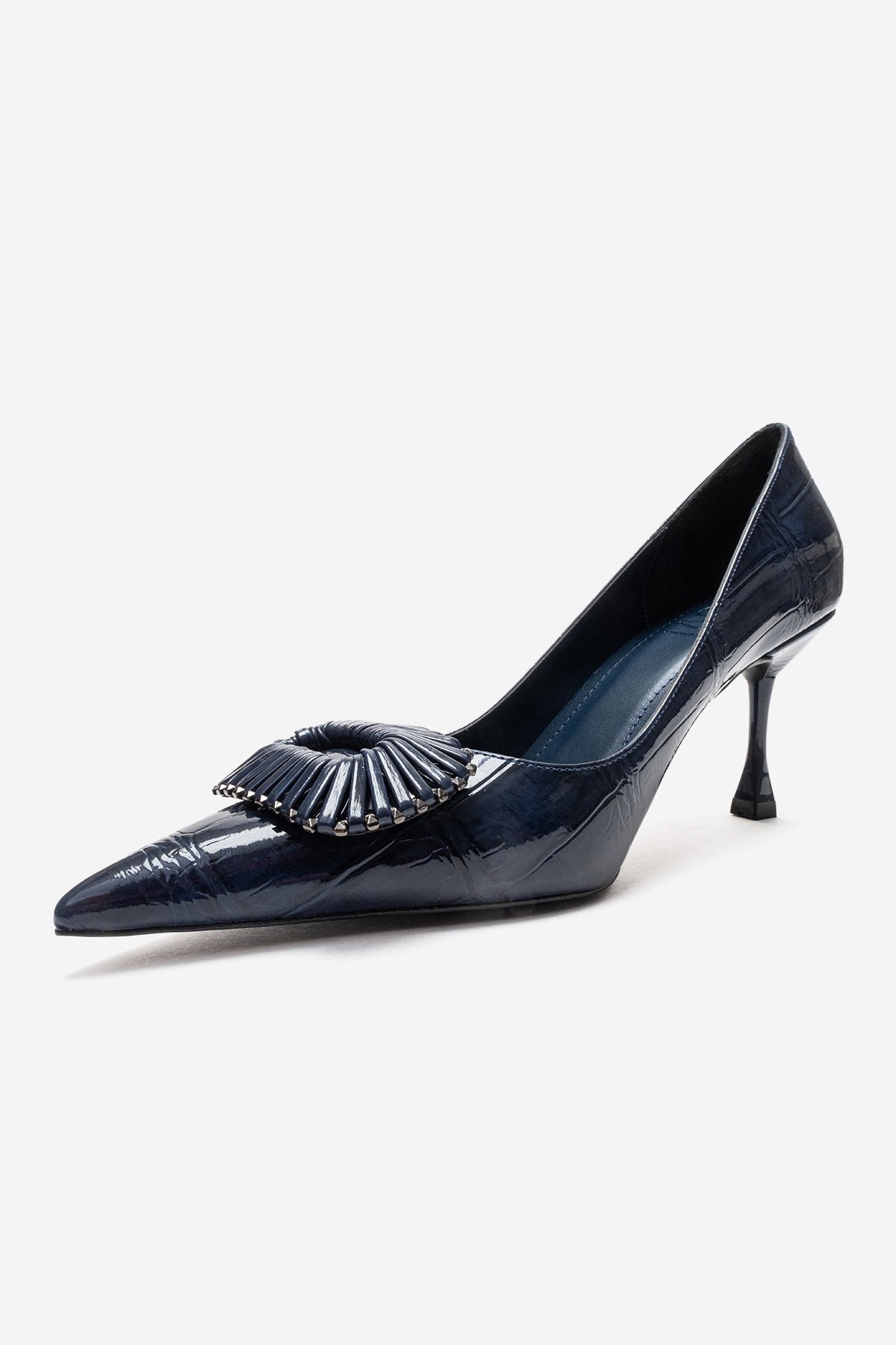 REBEL - Zapatilla de tacón de aguja azul marino (Mujer)