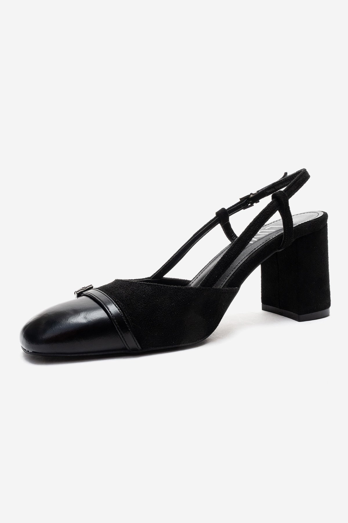 DESIA - Black Block Heel Shoe (Women)