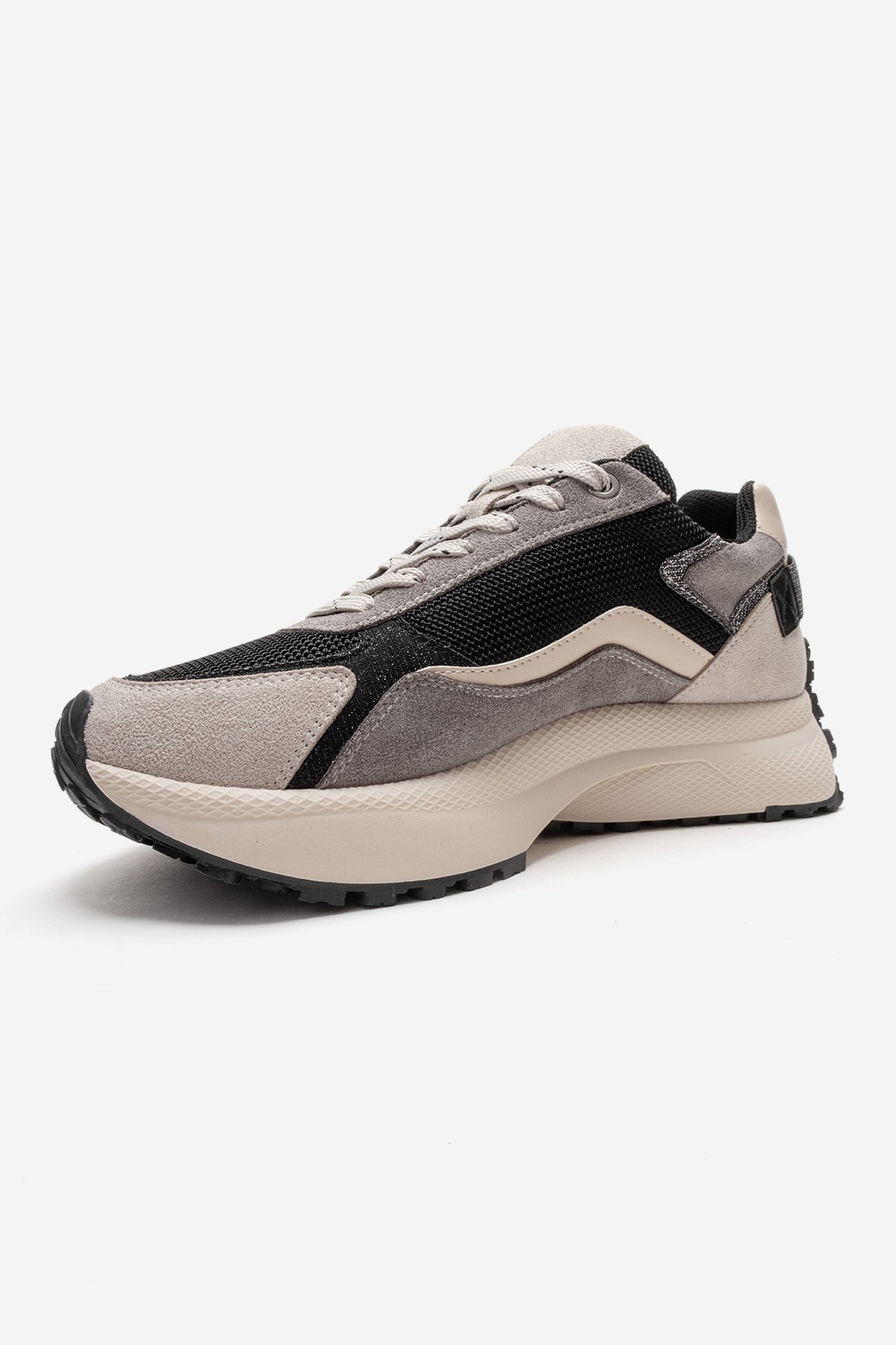ROCCA - Black Zip-Detail Genuine Leather Sneaker (Women)