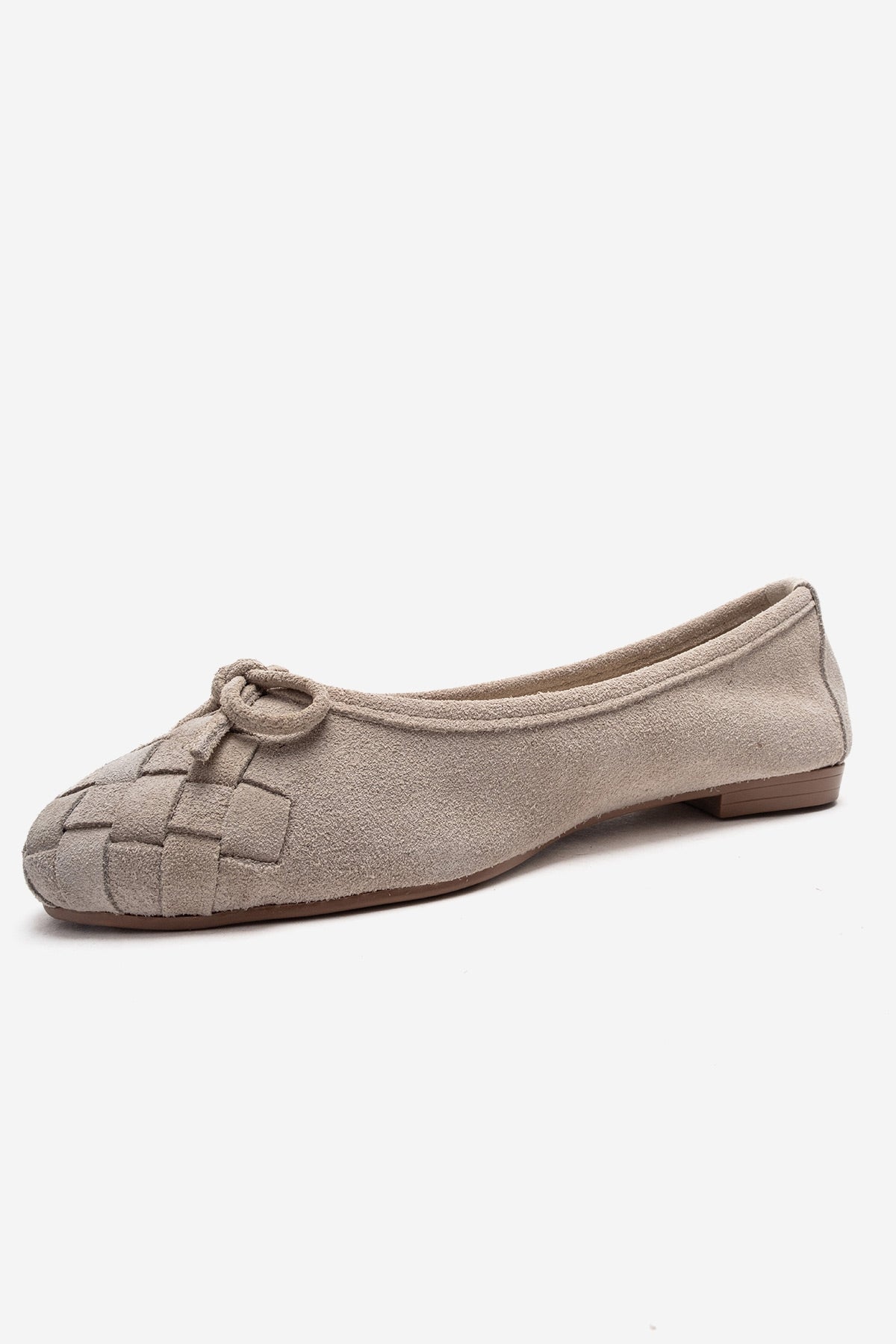 03 - Bailarina de cuero genuino beige (Mujer)