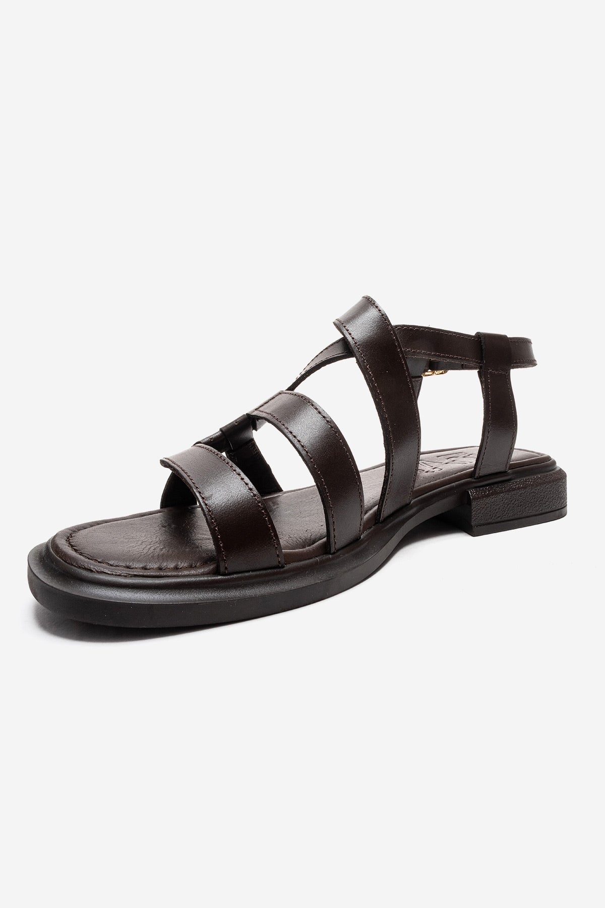 Laveda - Brown Genuine Leather Sandal (Women)