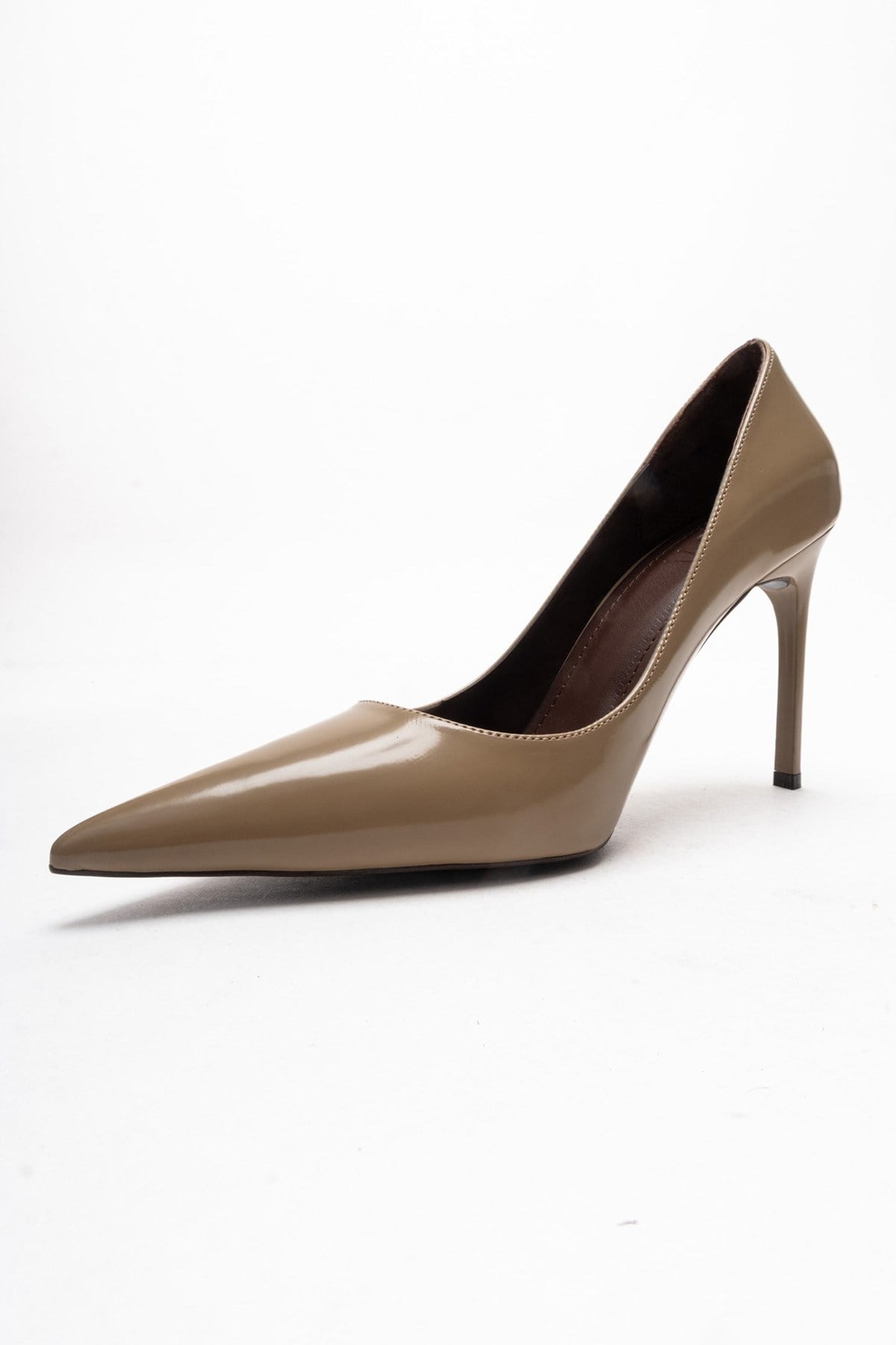 VELORİEN - Zapatos de tacón de aguja color topo (Mujer)