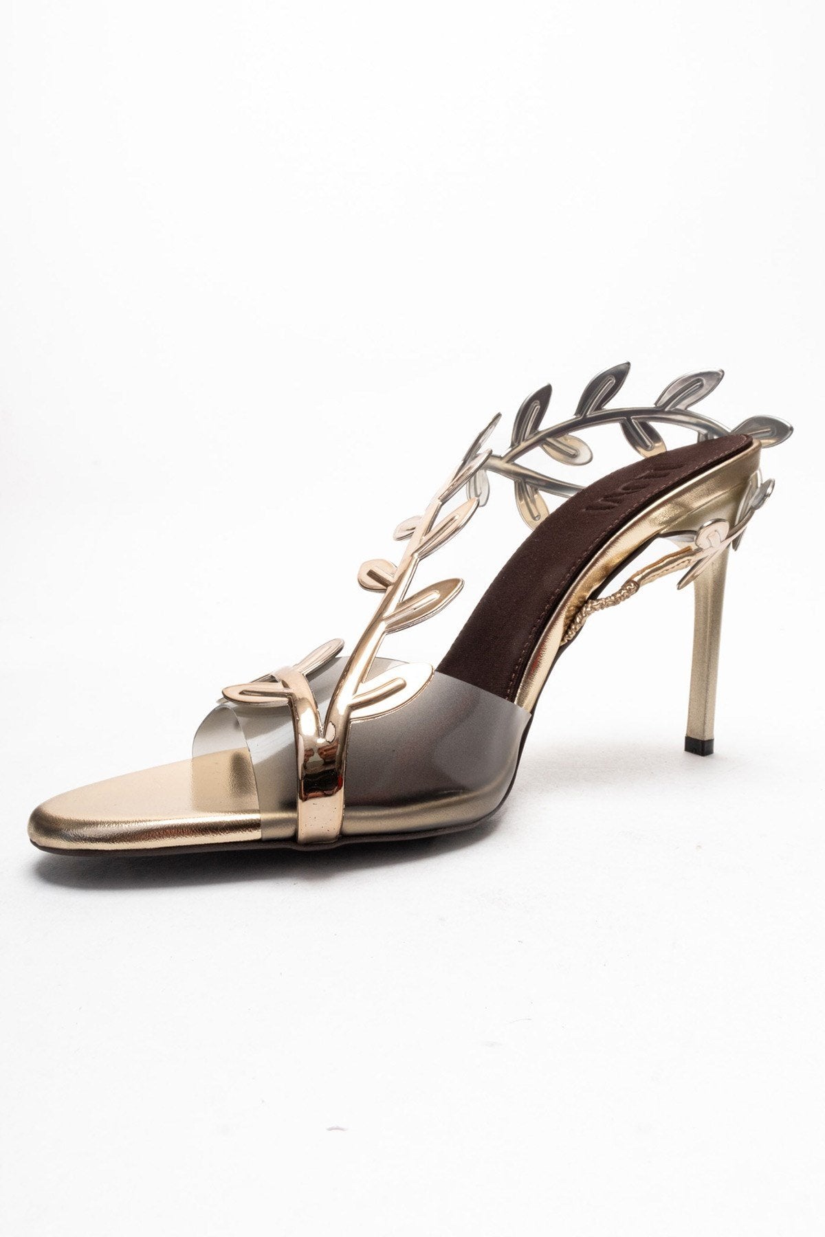CARVELLI - Zapatilla de tacón de aguja dorada (Mujer)