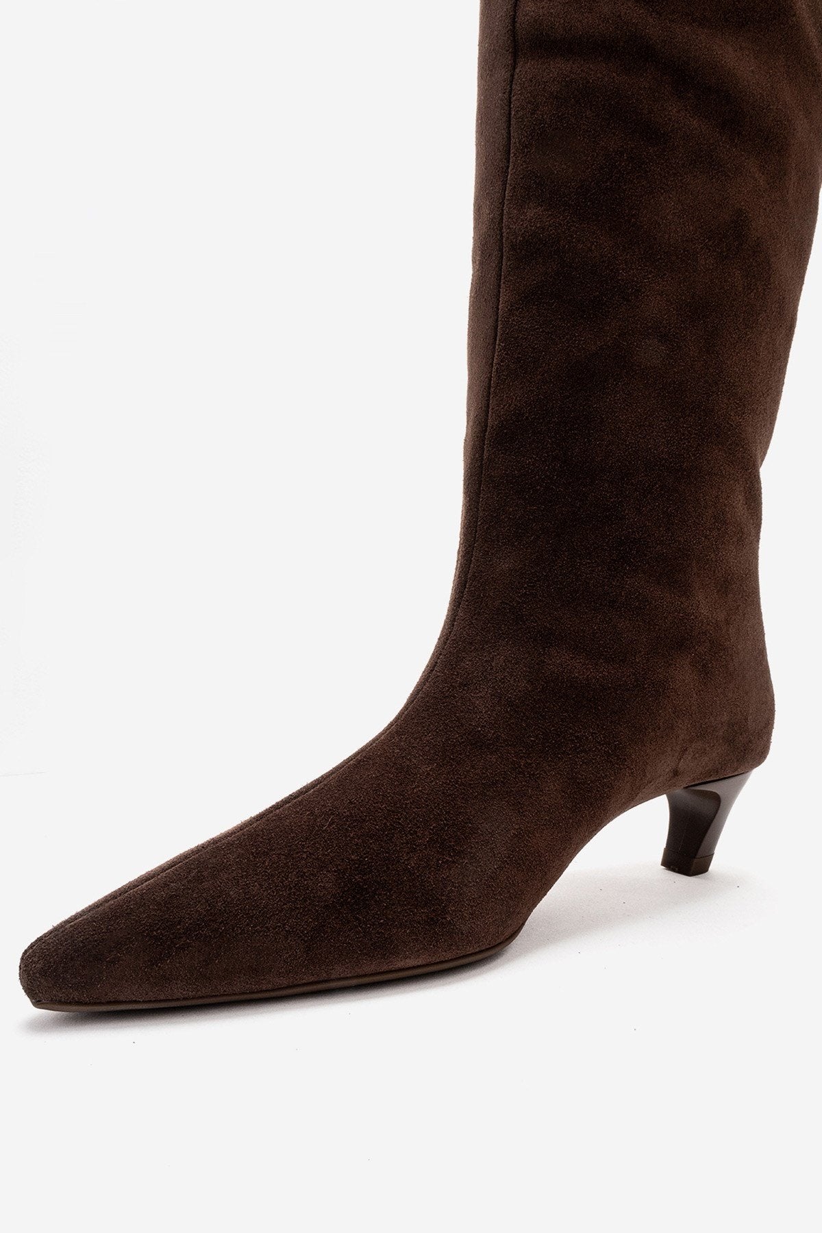 CORVEL - Bota de tacón de aguja hasta la rodilla de cuero genuino color coñac (mujer)