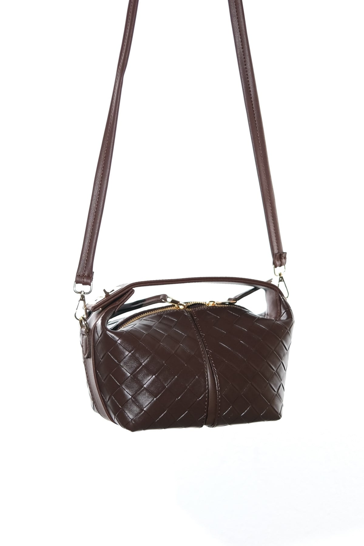 AERIS - Cognac Genuine Leather Shoulder Bag (Women)