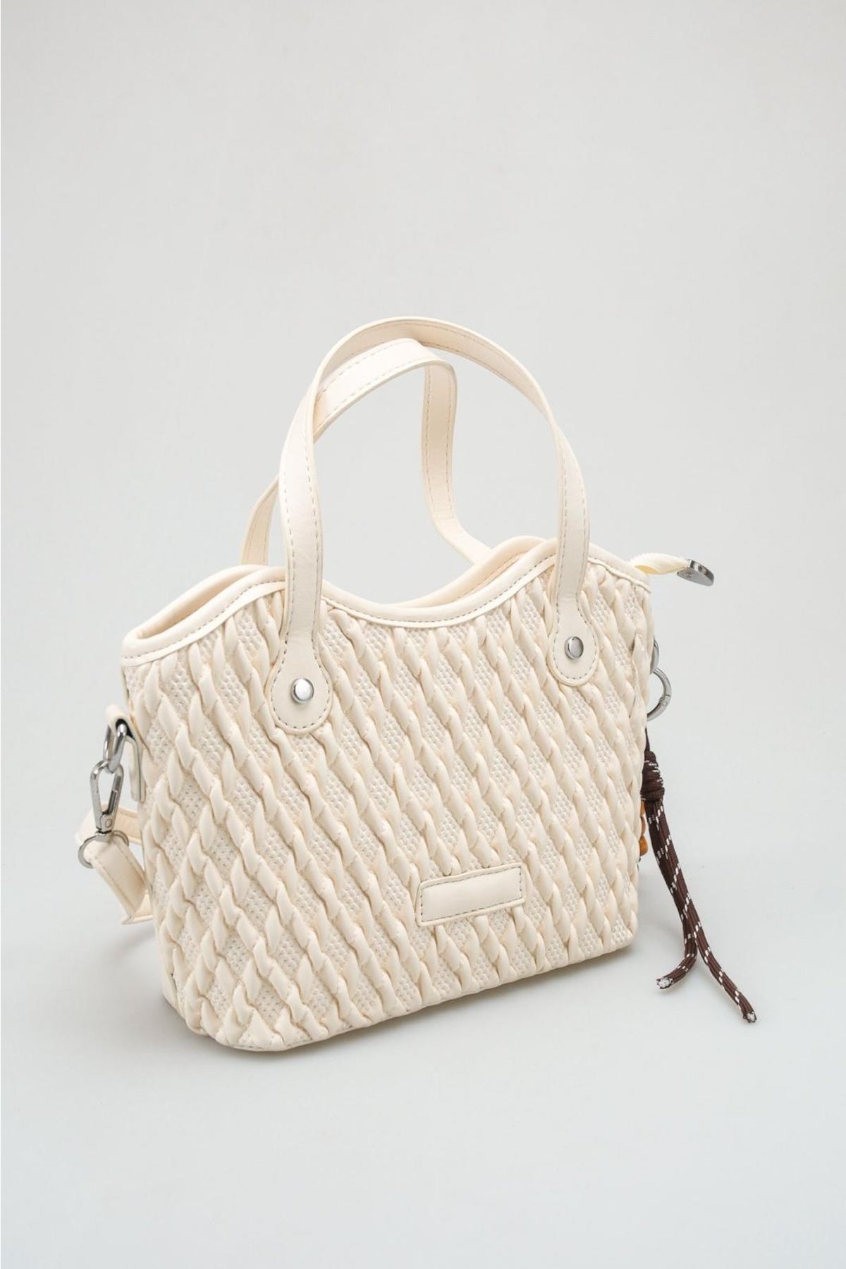 Amalfi - White Textured Diamond Satchel (women)