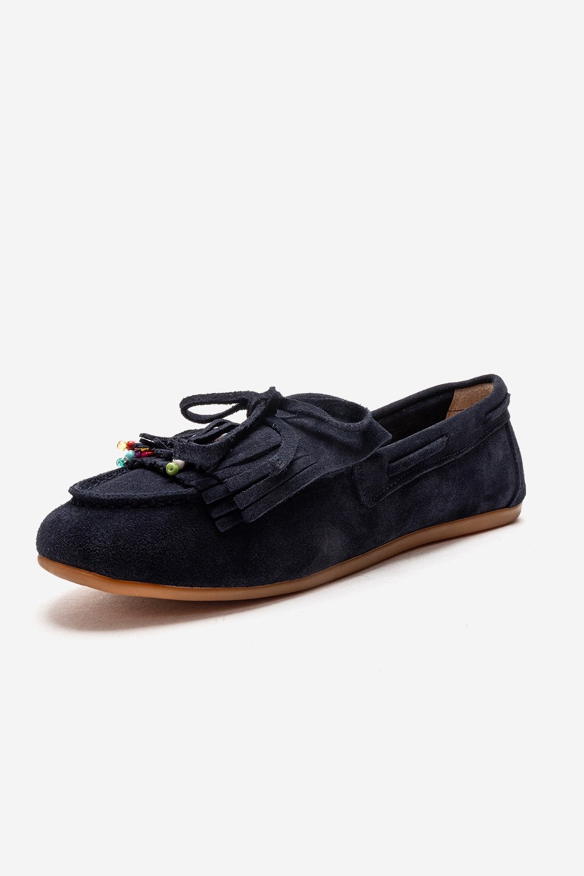 Evelyn - Navy Genuine Leather Loafer (Women)