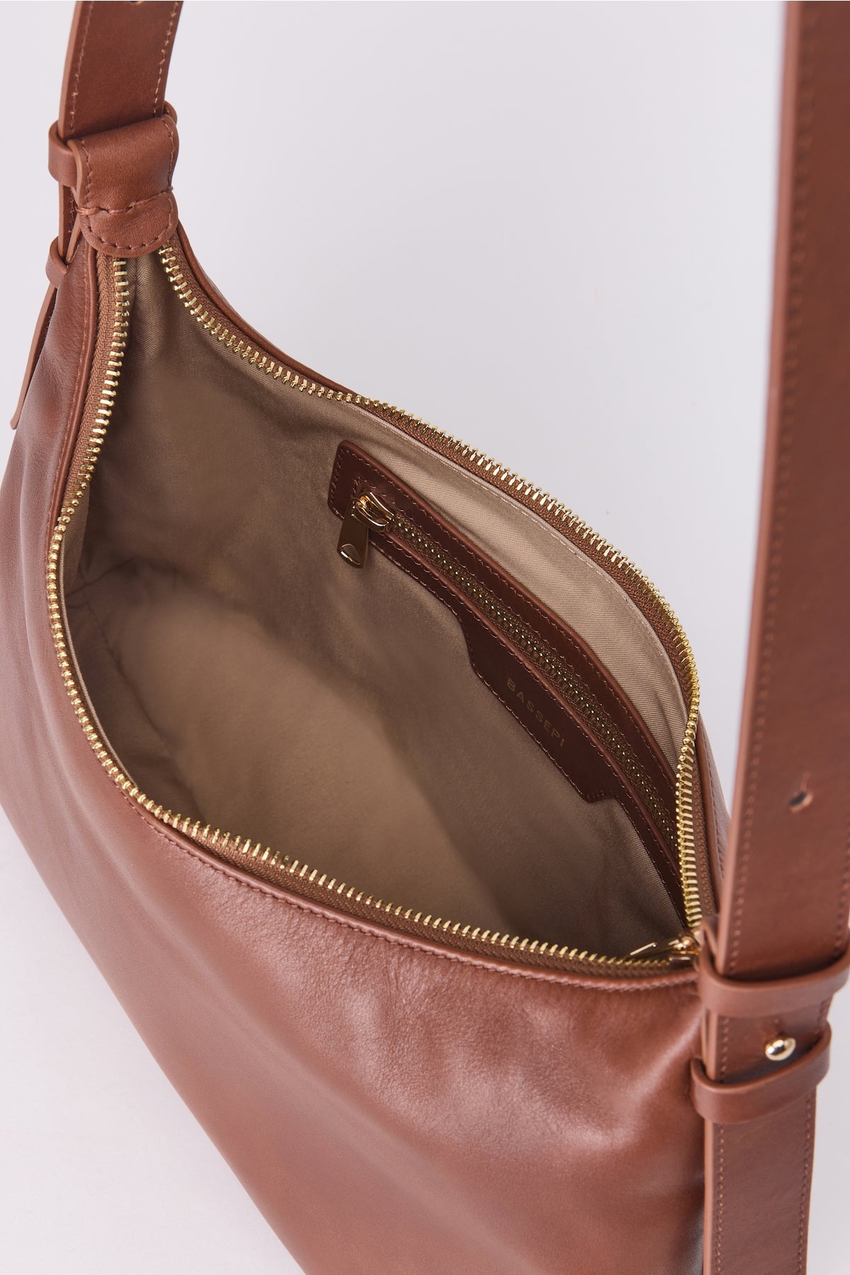 Elena Hobo Shoulder Bag - Cognac Brown Fw25-0009